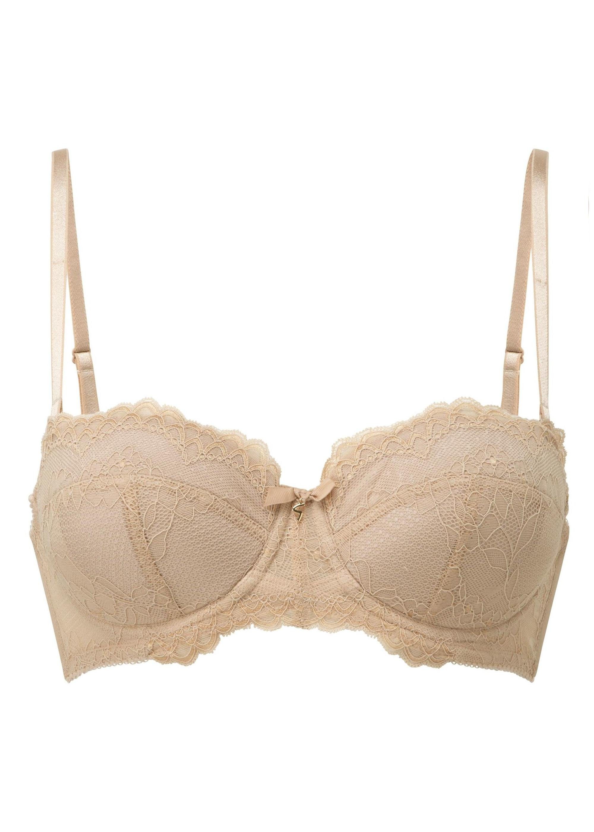 Gossard Multiway-BH Lace Trägerloser Push-Up BH Natur 75 D (Bandeau BH, 1-tlg., Spitze/Netz)