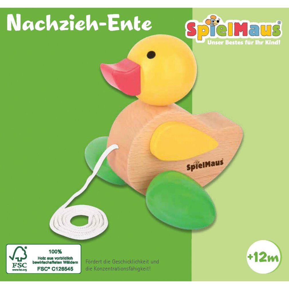 Vedes Nachziehspielzeug SpielMaus Holz Nachziehente