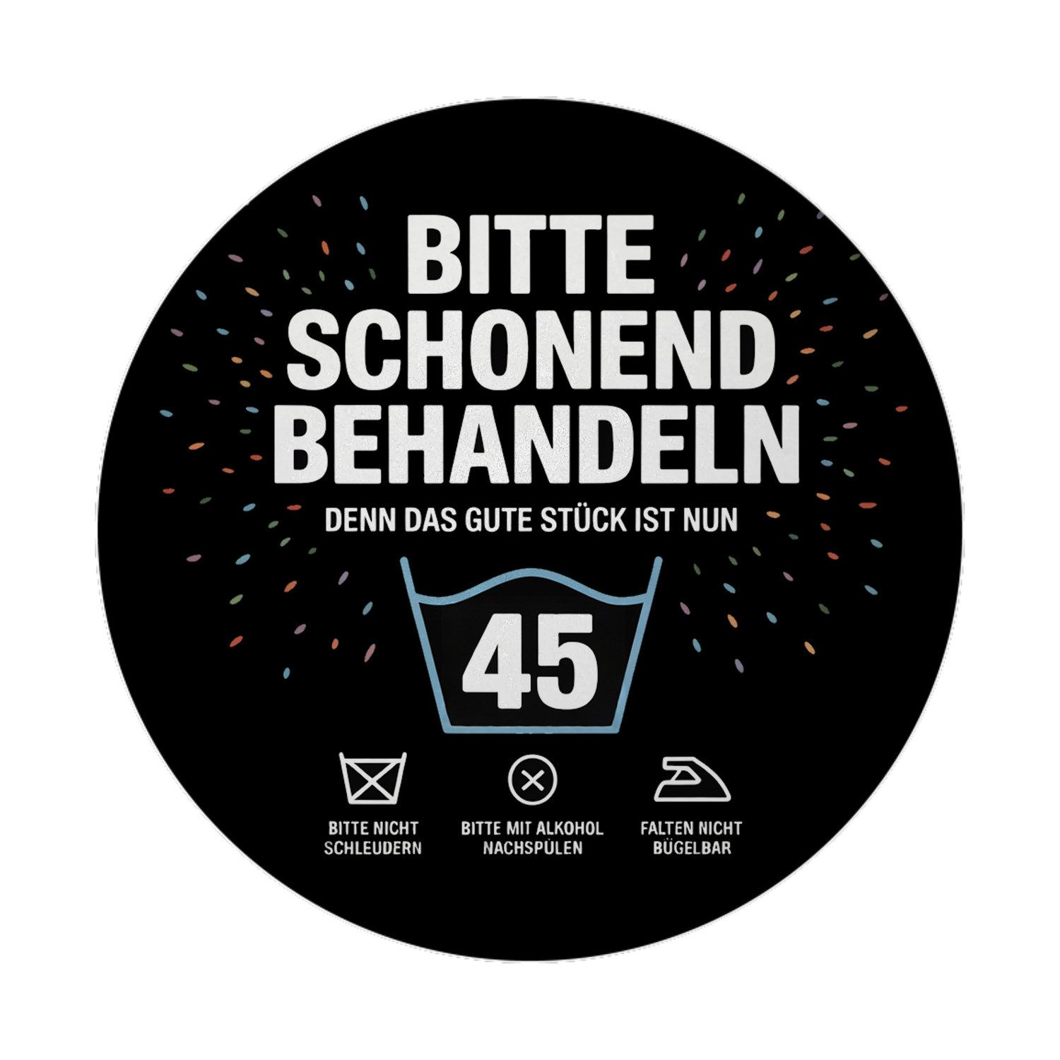 speecheese Magnet Wäschepflegeetikett Magnet bitte schonend behandeln wird 45