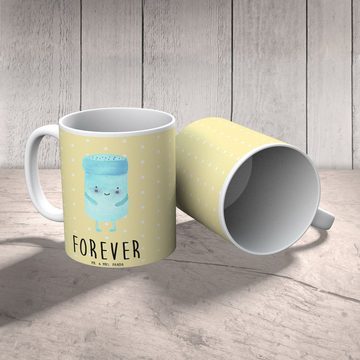 Mr. & Mrs. Panda Tasse Beste Freunde Salz - Gelb Pastell - Geschenk, Teebecher, Büro Tasse, Keramik, Langlebige Designs