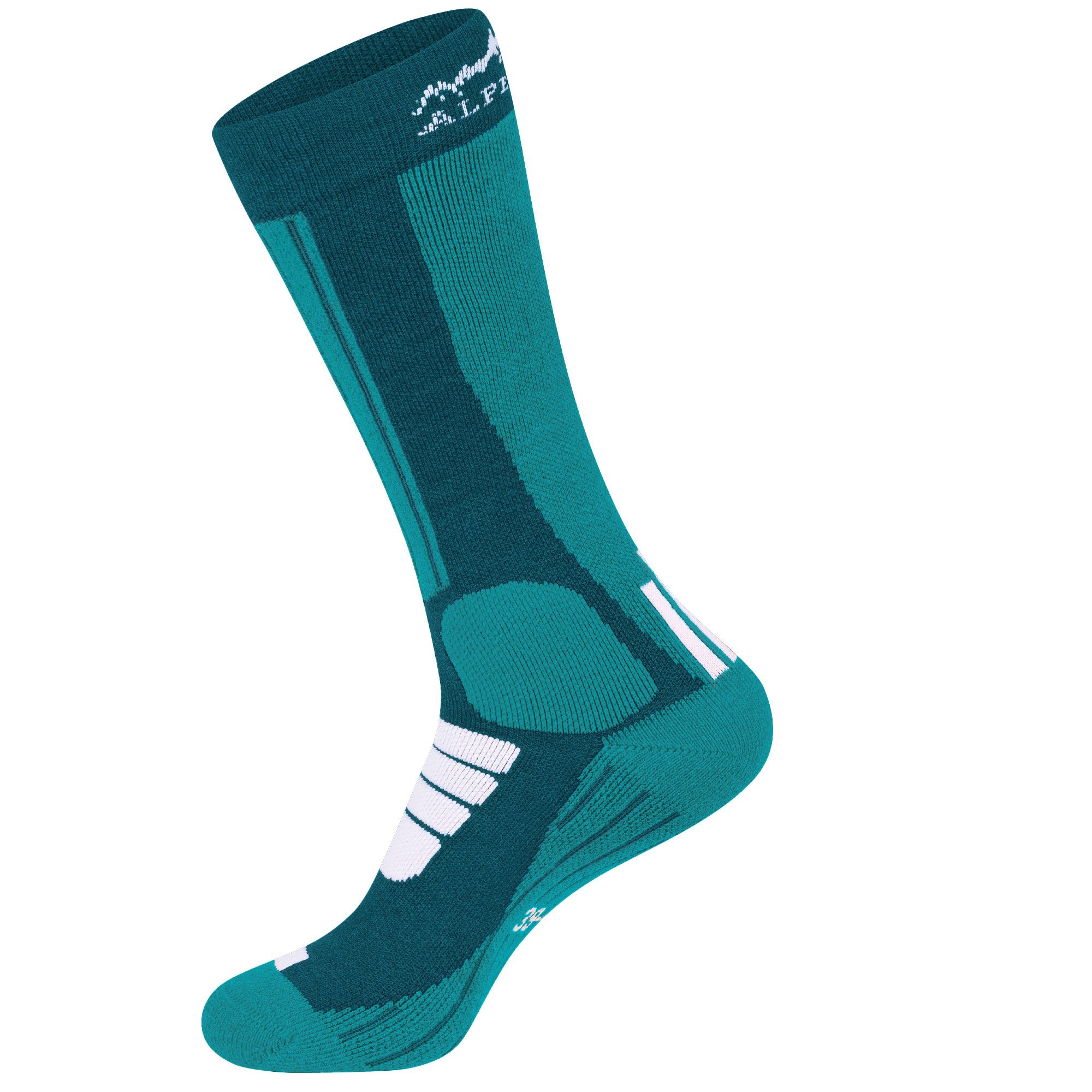 Alpenwert Skisocken 2er SET Snowboard Socken aus echter Merinowolle Herren & Damen (2 Paar, 4 Skisocken) Meinowolle Ski Socken