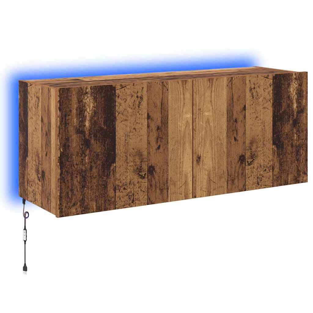 vidaXL TV-Wand TV-Wandschrank Altholz 100 x 35 x 41 cm Holzwerkstoff