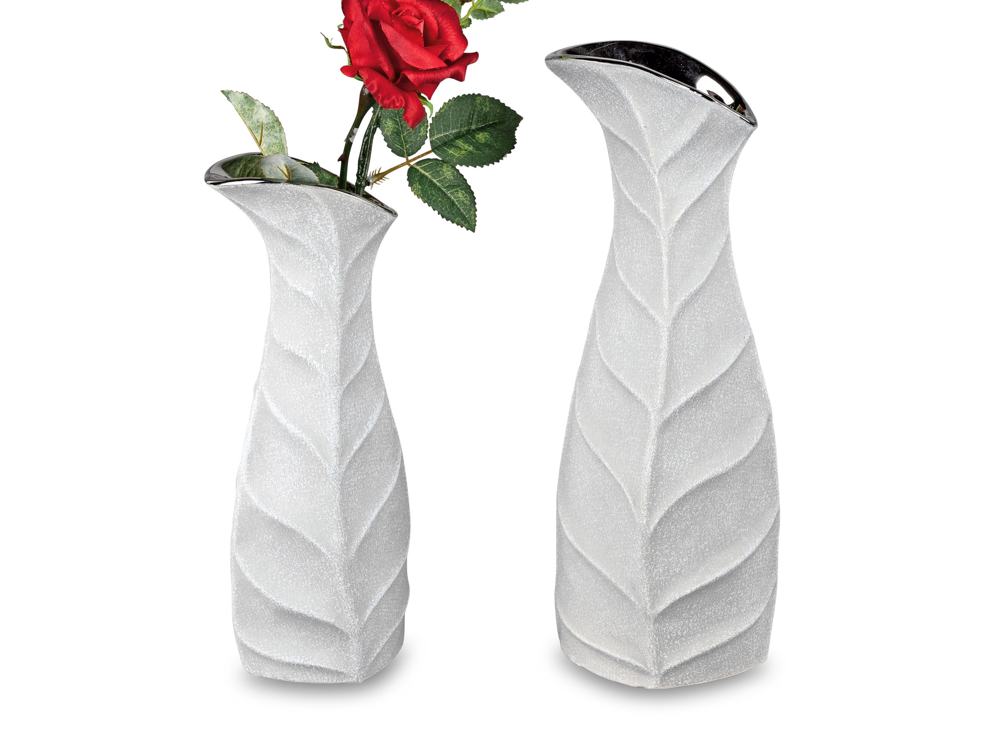 silber Formano im und Dekovase Tischvase Steindesign Öffnung in Vase Small-Preis