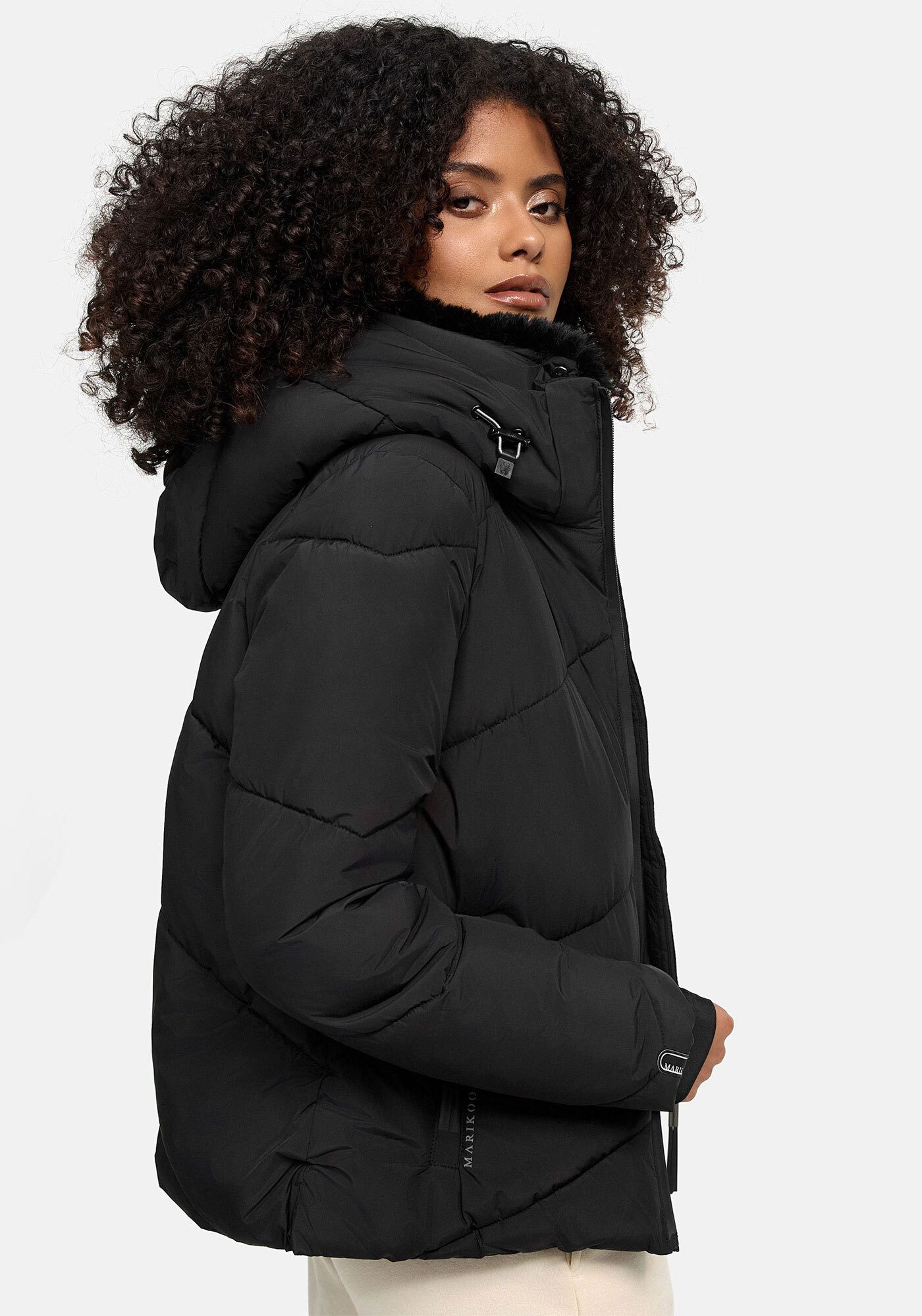 Marikoo Winterjacke Simaraa mit abnehmbarem Kunstfellkragen günstig online kaufen