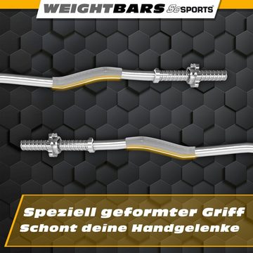 ScSPORTS® Langhantelstange 160cm SZ Curlstange 120cm 30mm, (10003144-tlg)