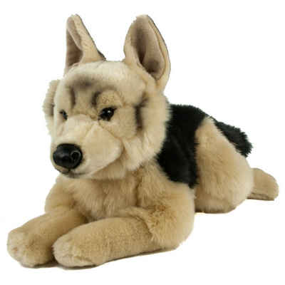 Uni-Toys Kuscheltier Hund Schäferhund 38 cm liegend Plüschhund