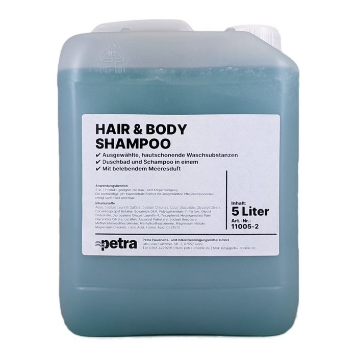 Duschgel Hair & Body Shampoo [2x5 Liter Kanister] 2-in-1 Duschgel und Shampoo für Haar und Körper