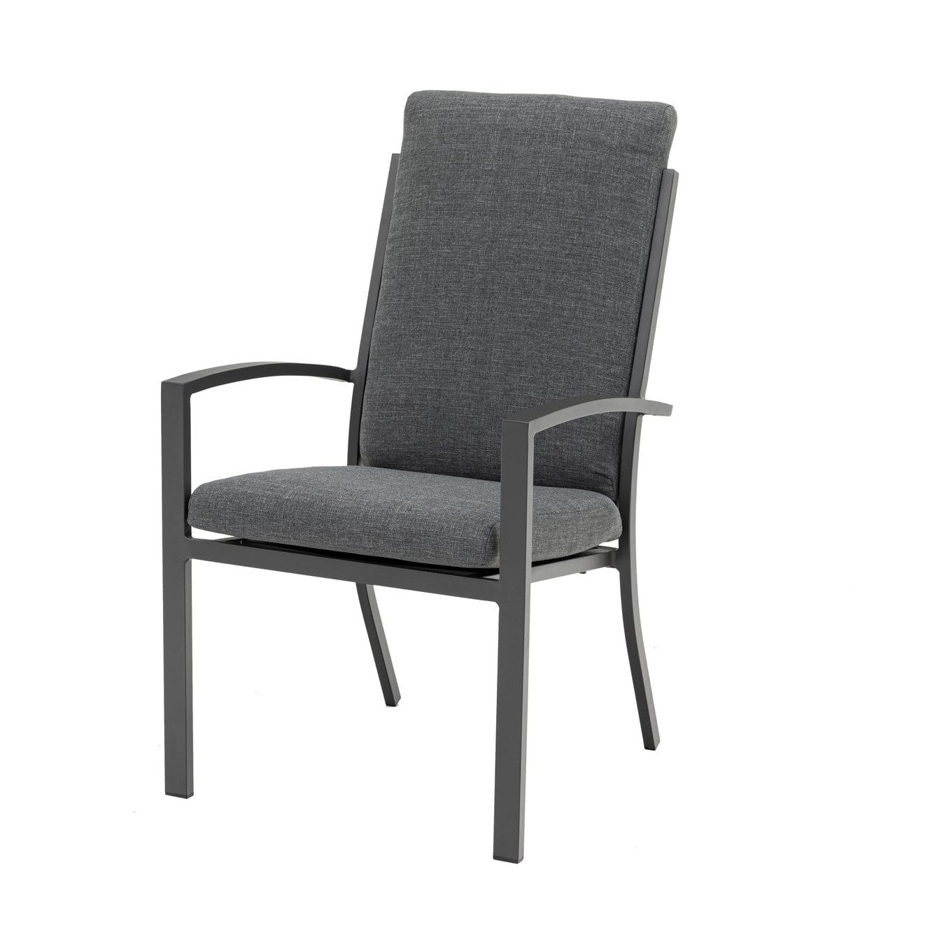 MANDALIKA Garden Gartensessel 6er Set Dining Sessel Neapel Aluminium - extra hoher Rücken