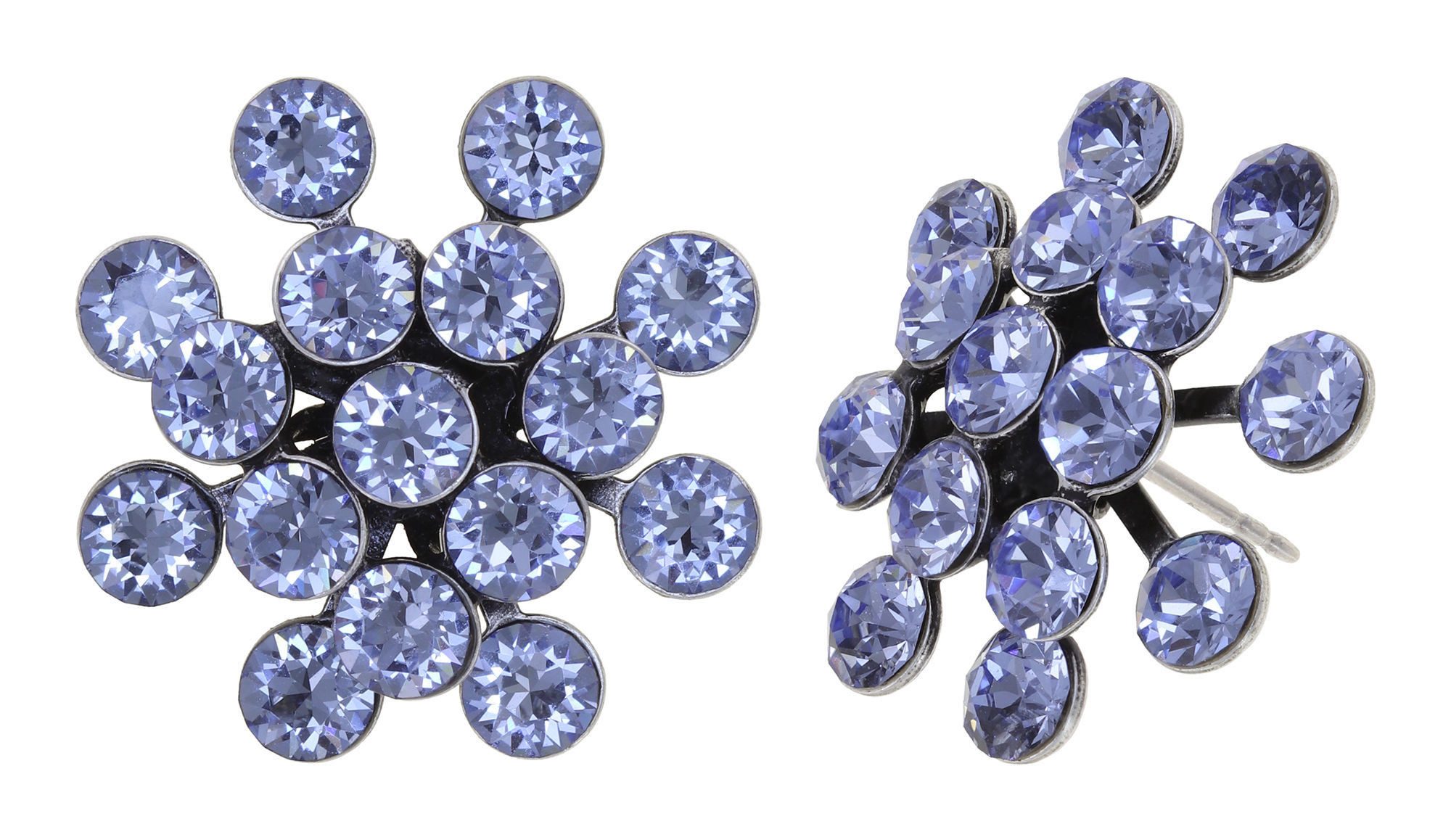 KONPLOTT Paar Ohrstecker KONPLOTT Ohrringe Steckverschluss Magic Fireball hellblau antik Silber