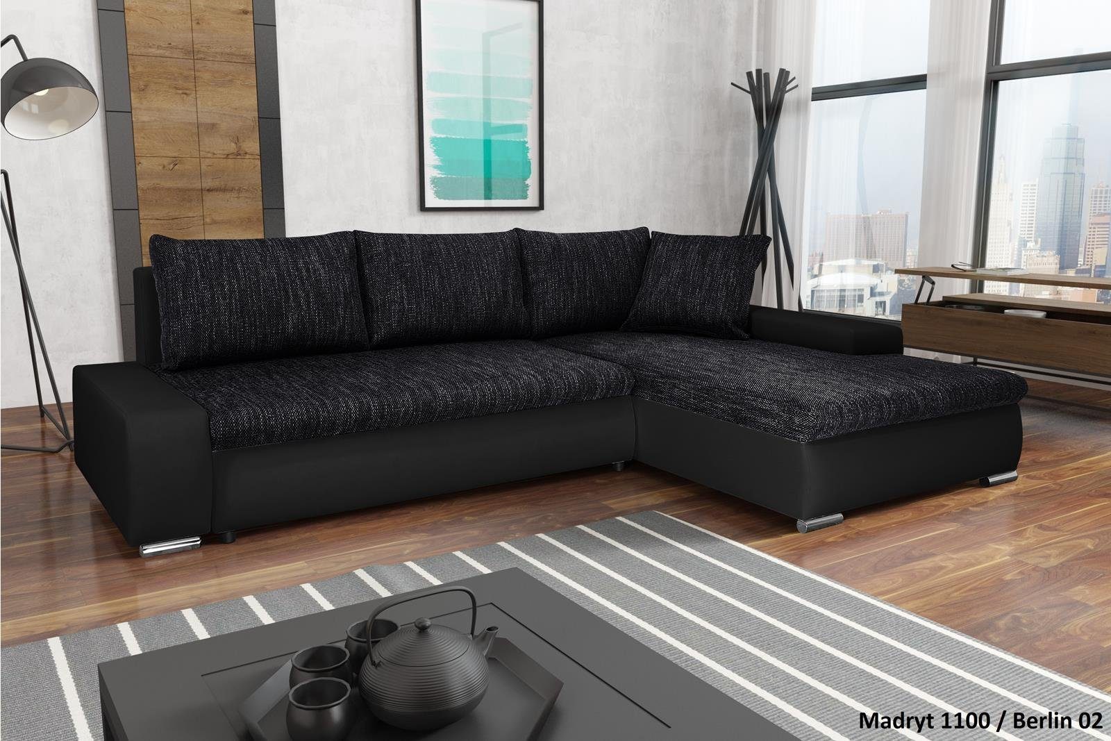 Beautysofa Polsterecke mit Schlaffunktion Teo L, günstig online kaufen