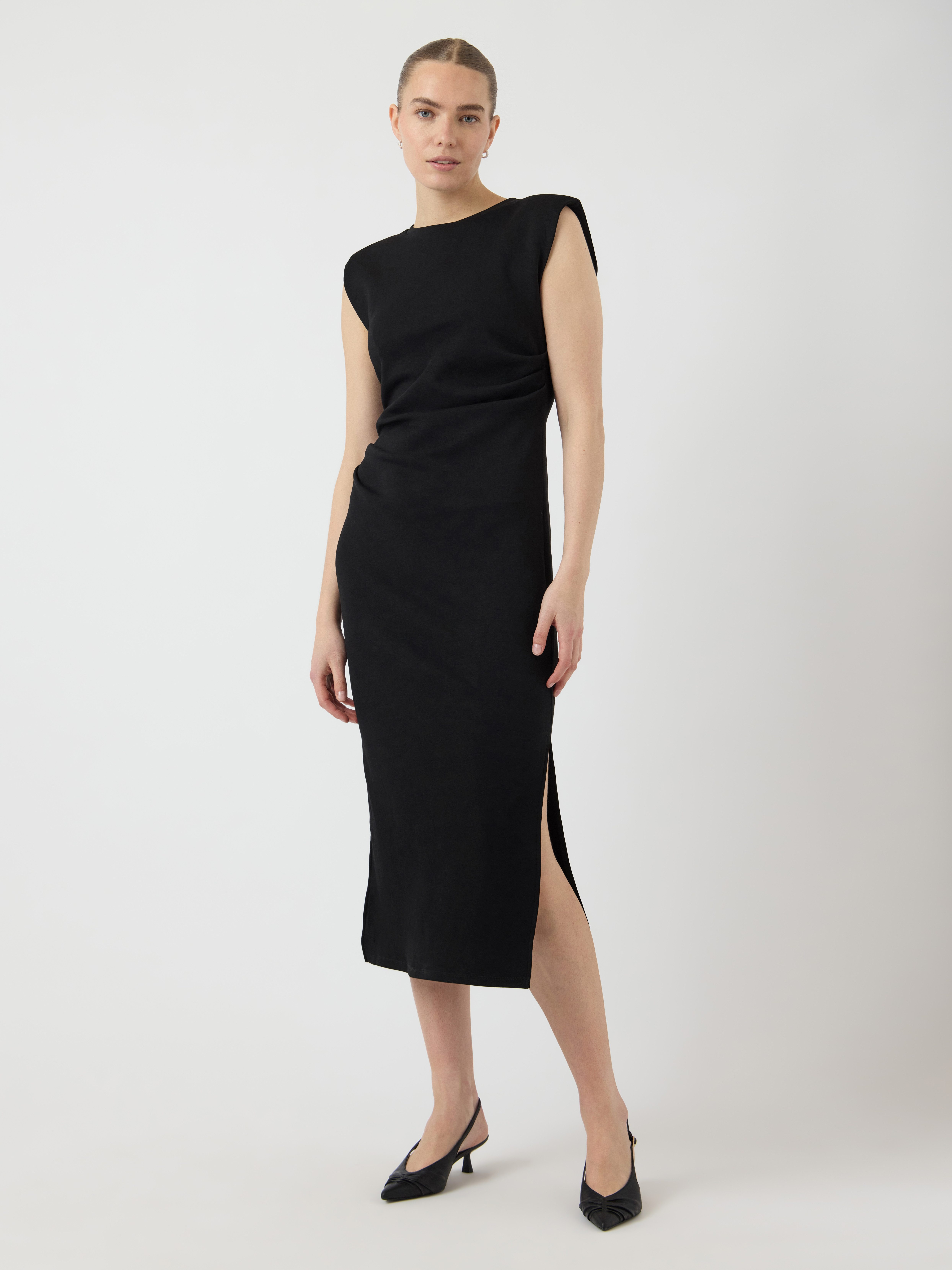 Y.A.S Maxikleid YASPINA SL LONG DRESS NOOS Baumwollmischung mit Stretch