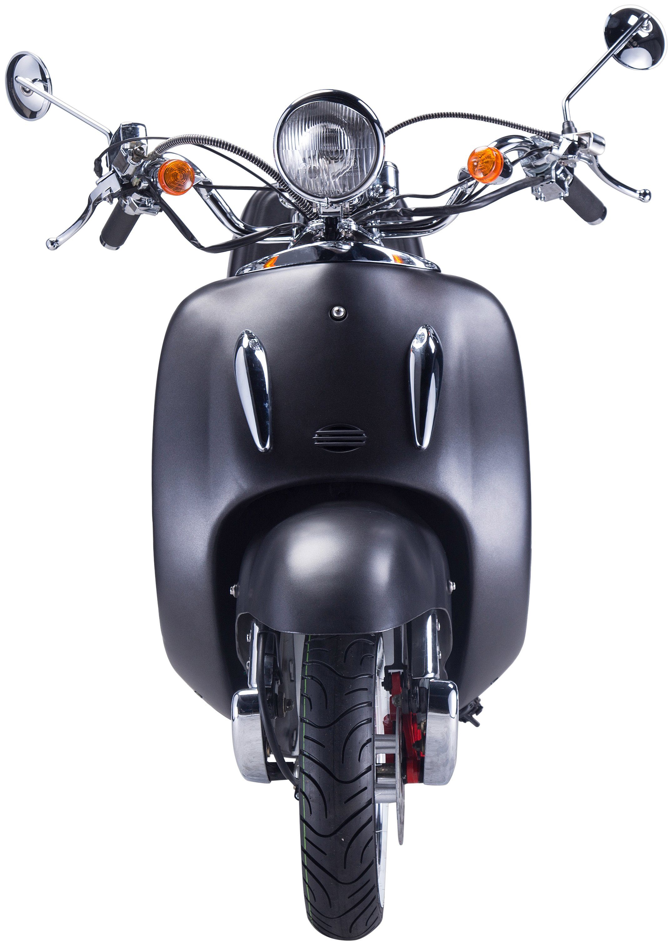 Topcase 45 schwarz/silberfarben GT Motorroller ccm, 50 (Set), Euro km/h, 5, UNION Strada, mit