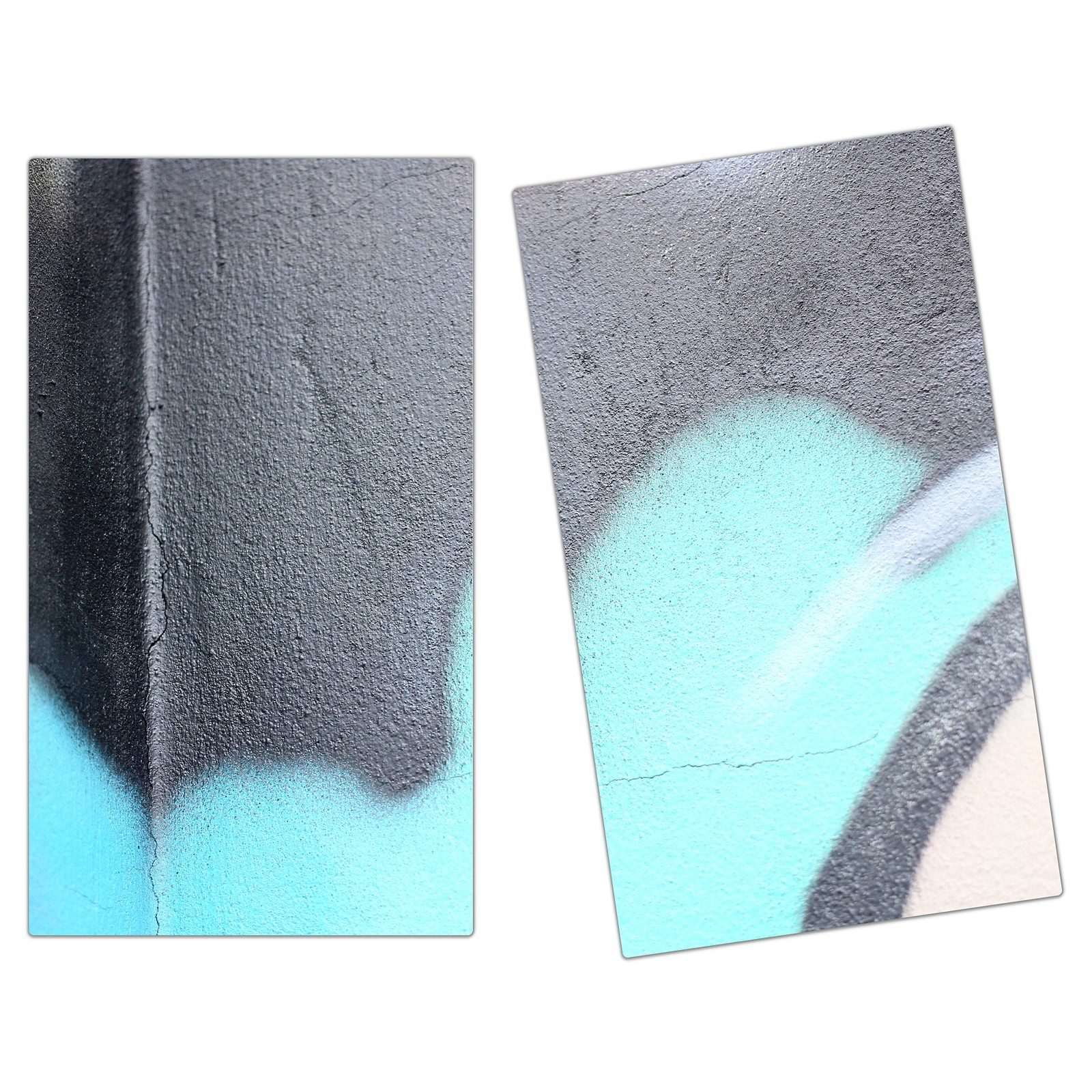 Primedeco Herd-Abdeckplatte Herdabdeckplatte Spritzschutz aus Glas Graffiti Hintergrund, Glas, (2 tlg)