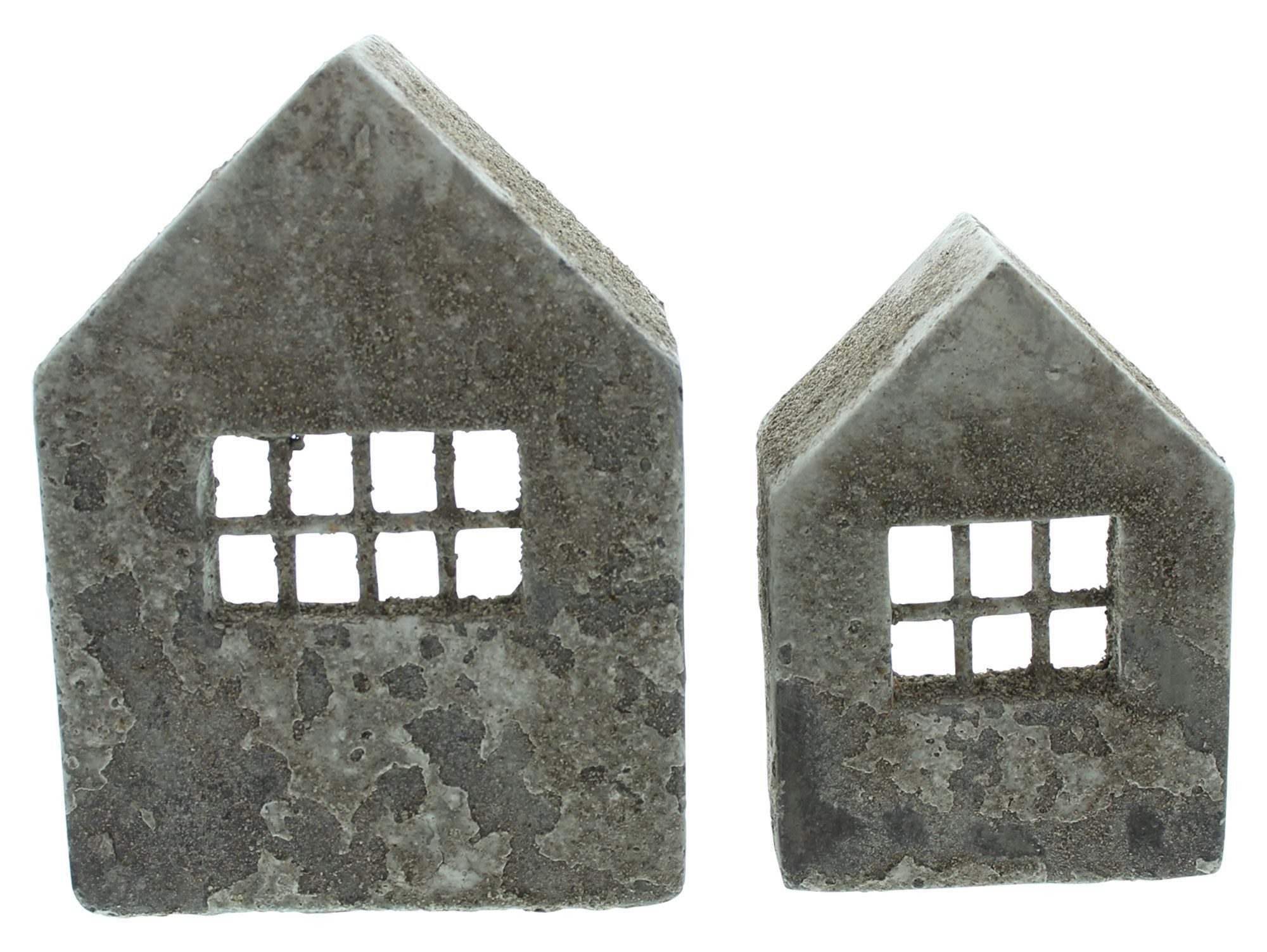 Frank Flechtwaren Dekofigur, Haus Beton-Style 2er Set