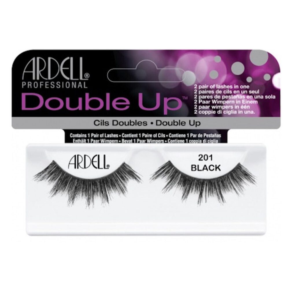 Einzelwimpern falscher Wimpernstreifen DOUBLE UP - 201 Schwarz