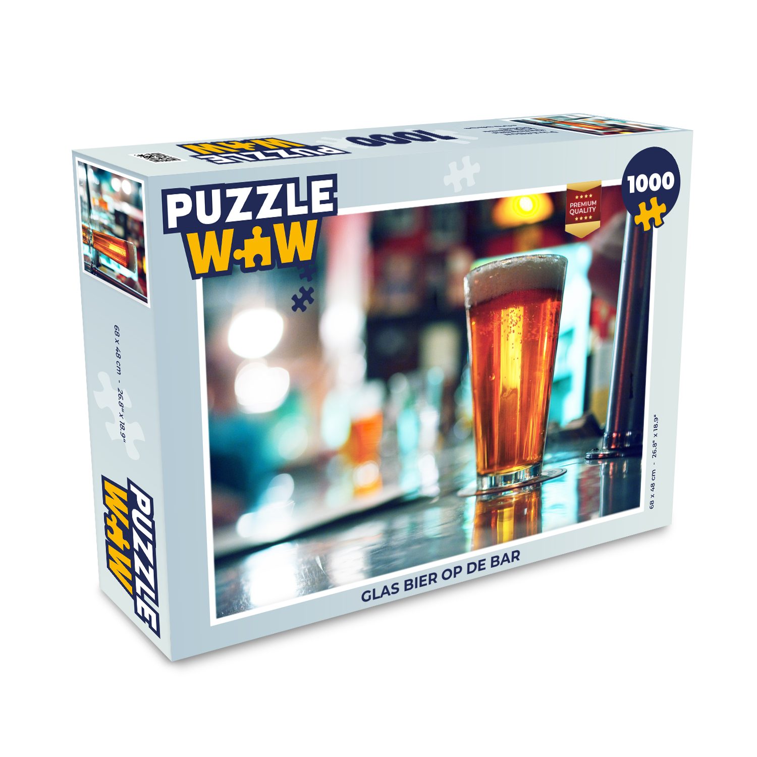 MuchoWow Puzzle Ein Glas Bier auf der Theke, 1000 Puzzleteile, Foto-Puzzle,  Bilderrätsel, Puzzlespiele, Klassisch