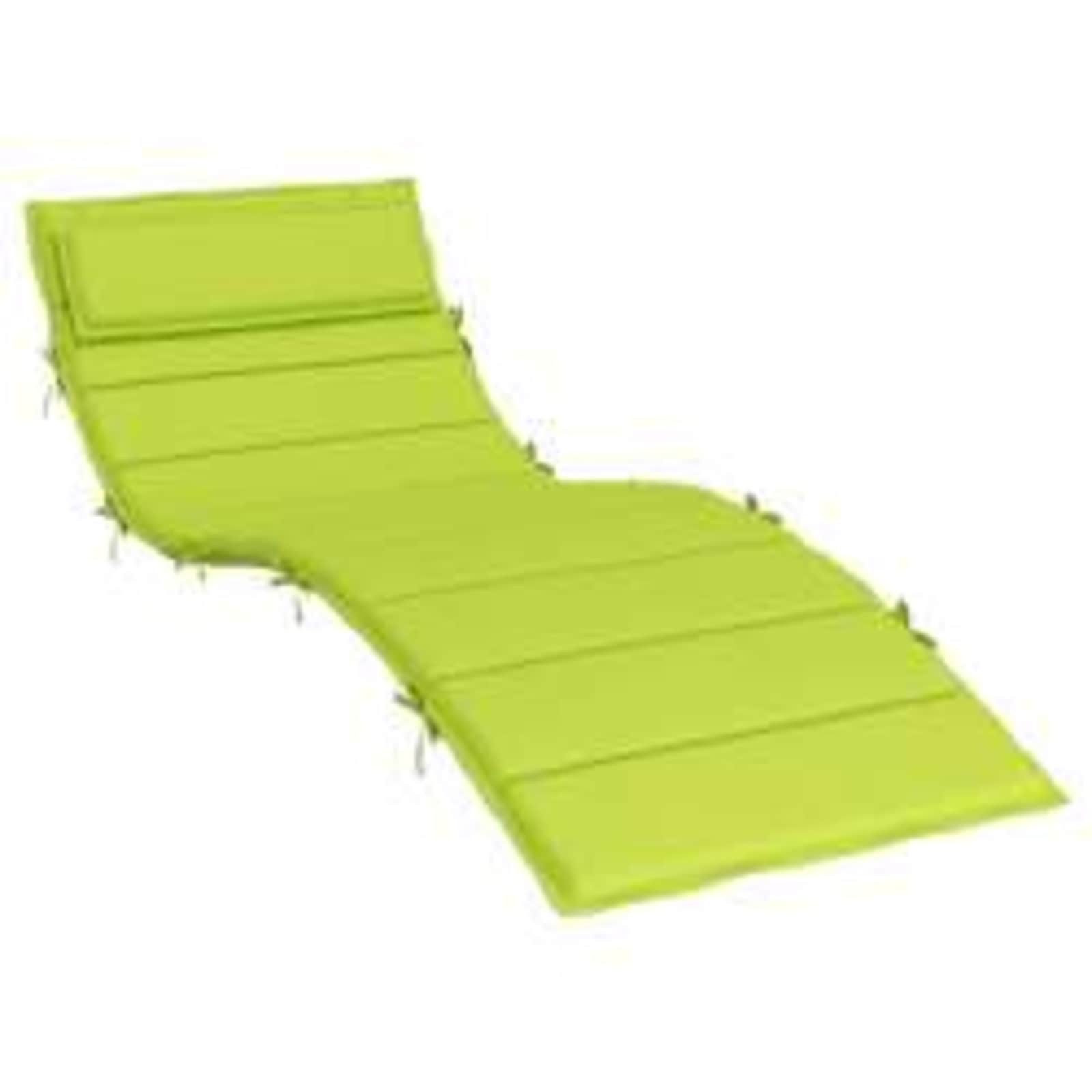 vidaXL Sitzauflage Sonnen-Lounger Kissen Grün 180 x 60 x 4 cm Oxford-Stoff, günstig online kaufen