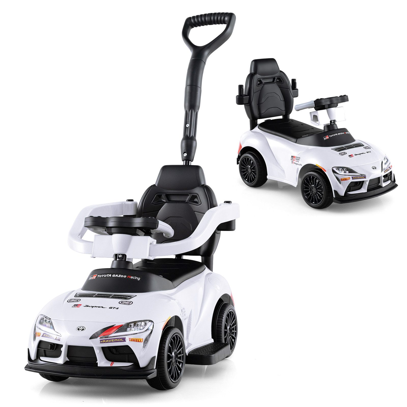 COSTWAY Rutscherauto, (1-tlg), Rutschauto, Kinderauto mit Schiebegriff, Stauraum