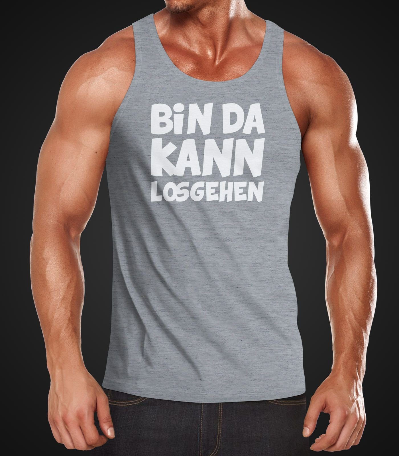 MoonWorks Tanktop Herren Tanktop Spruch Bin günstig online kaufen