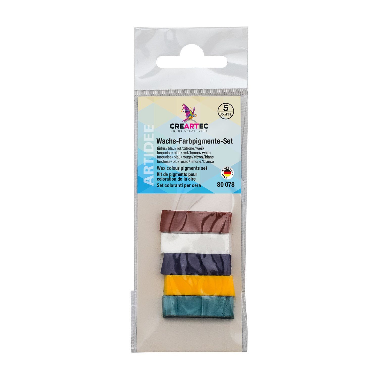 CREARTEC Kreativset Wachs-Farbpigmente Set 5 Farben