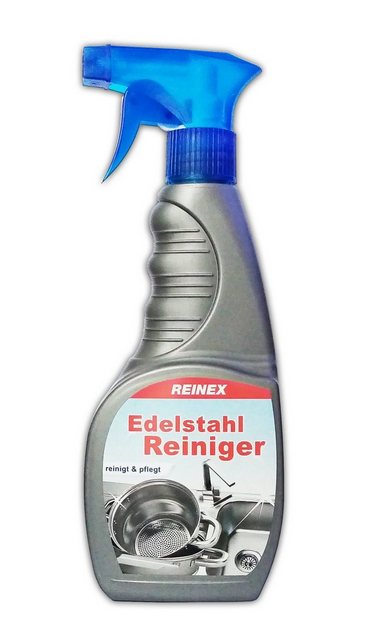 Reinex Flächenregner “EDELSTAHLREINIGER 500ml Spray Sprühflasche Edelstahlpflege 73”, (1-St), Edelstahl Flächenreiniger Reiniger