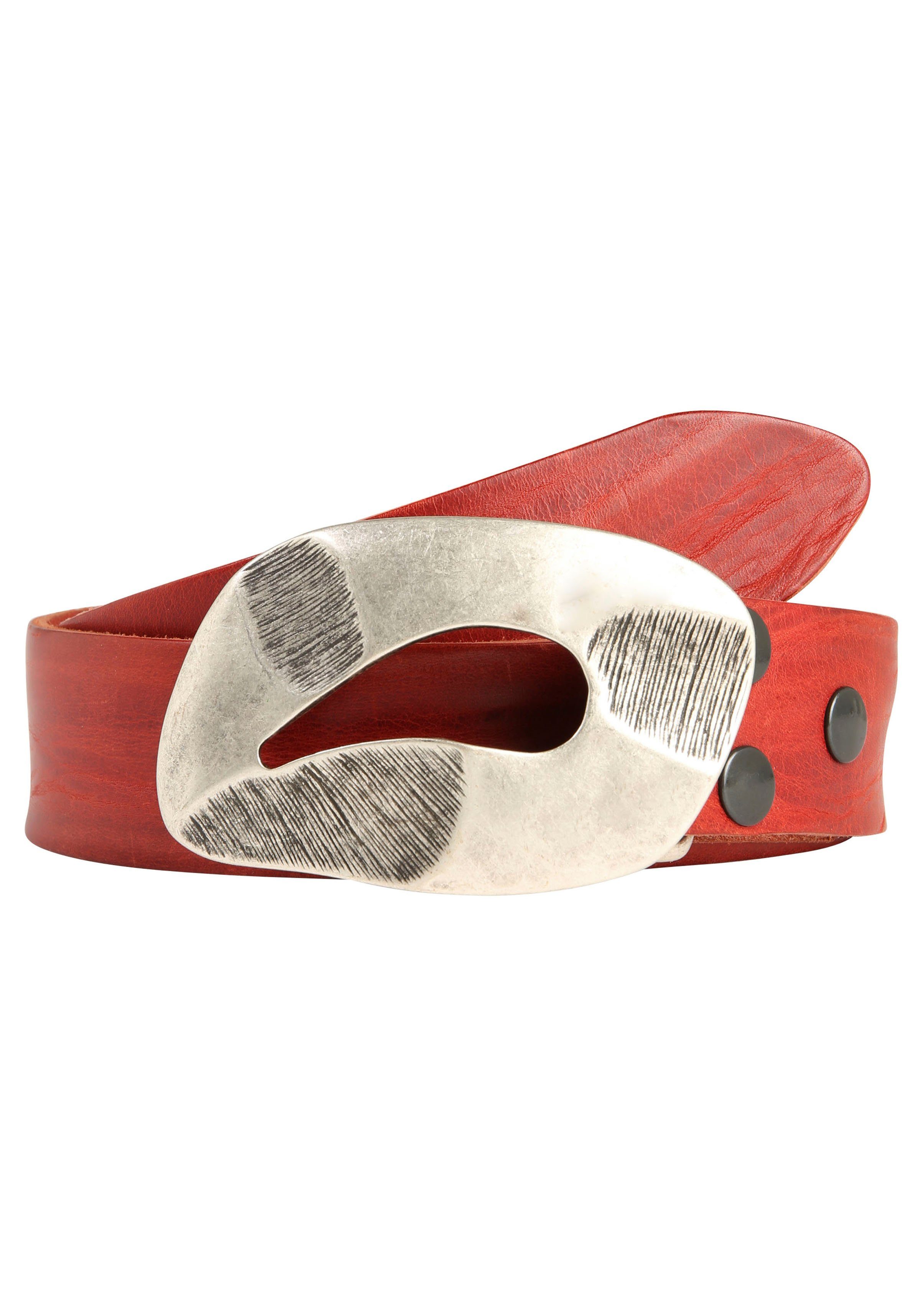 RETTUNGSRING by showroom 019 Ledergürtel, Schließe "Seepferd Oval Silber Mi günstig online kaufen