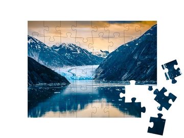 puzzleYOU Puzzle Sawyer-Gletscher, Tracy Arm Fjord in Alaska, 48 Puzzleteile, puzzleYOU-Kollektionen Natur, Fjorde, Wildnis, Skandinavien
