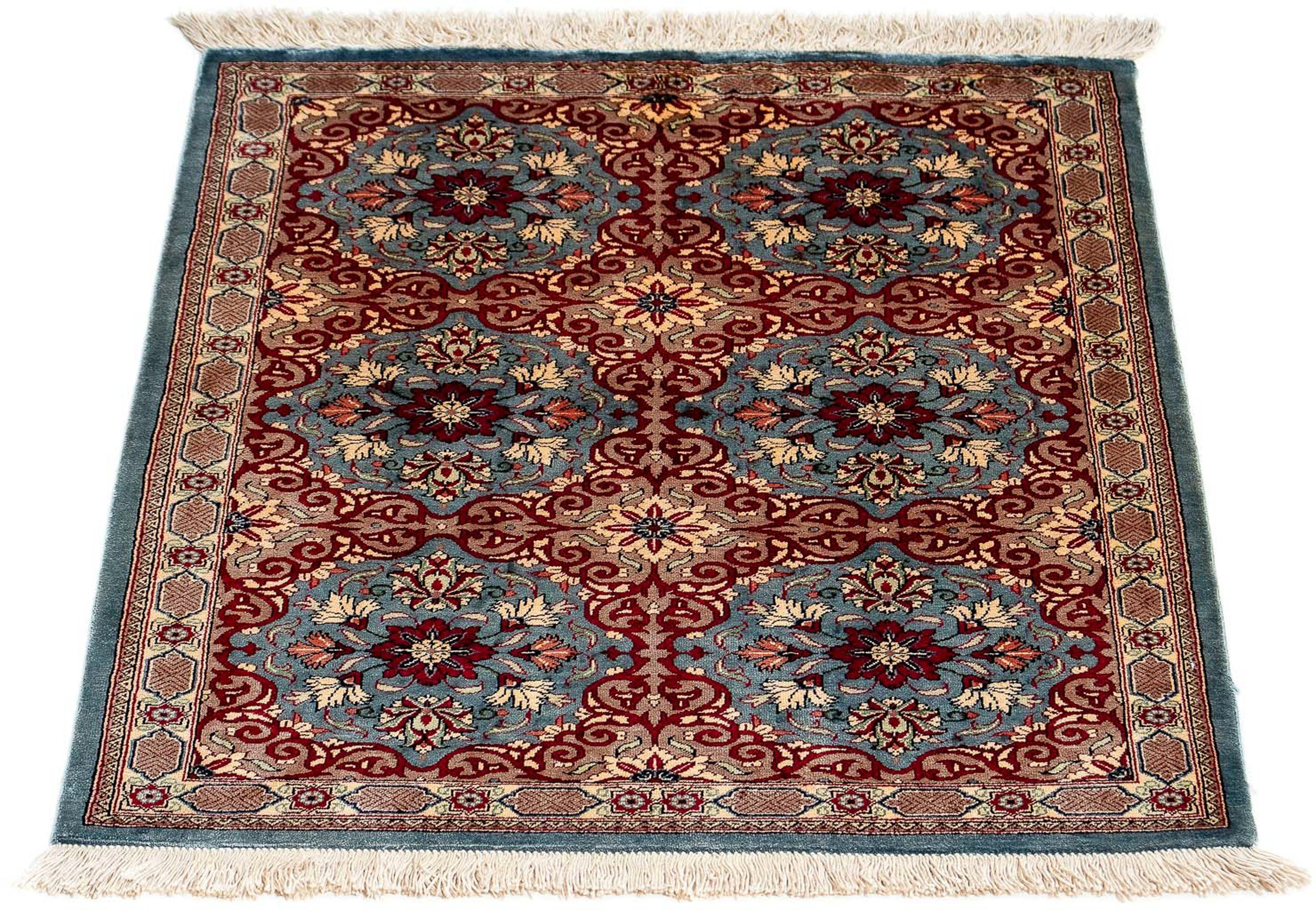 Orientteppich Perser - Ghom - 75 x 57 cm - mehrfarbig, morgenland, rechteckig, Höhe: 10 mm, Wohnzimmer, Handgeknüpft, Einzelstück mit Zertifikat