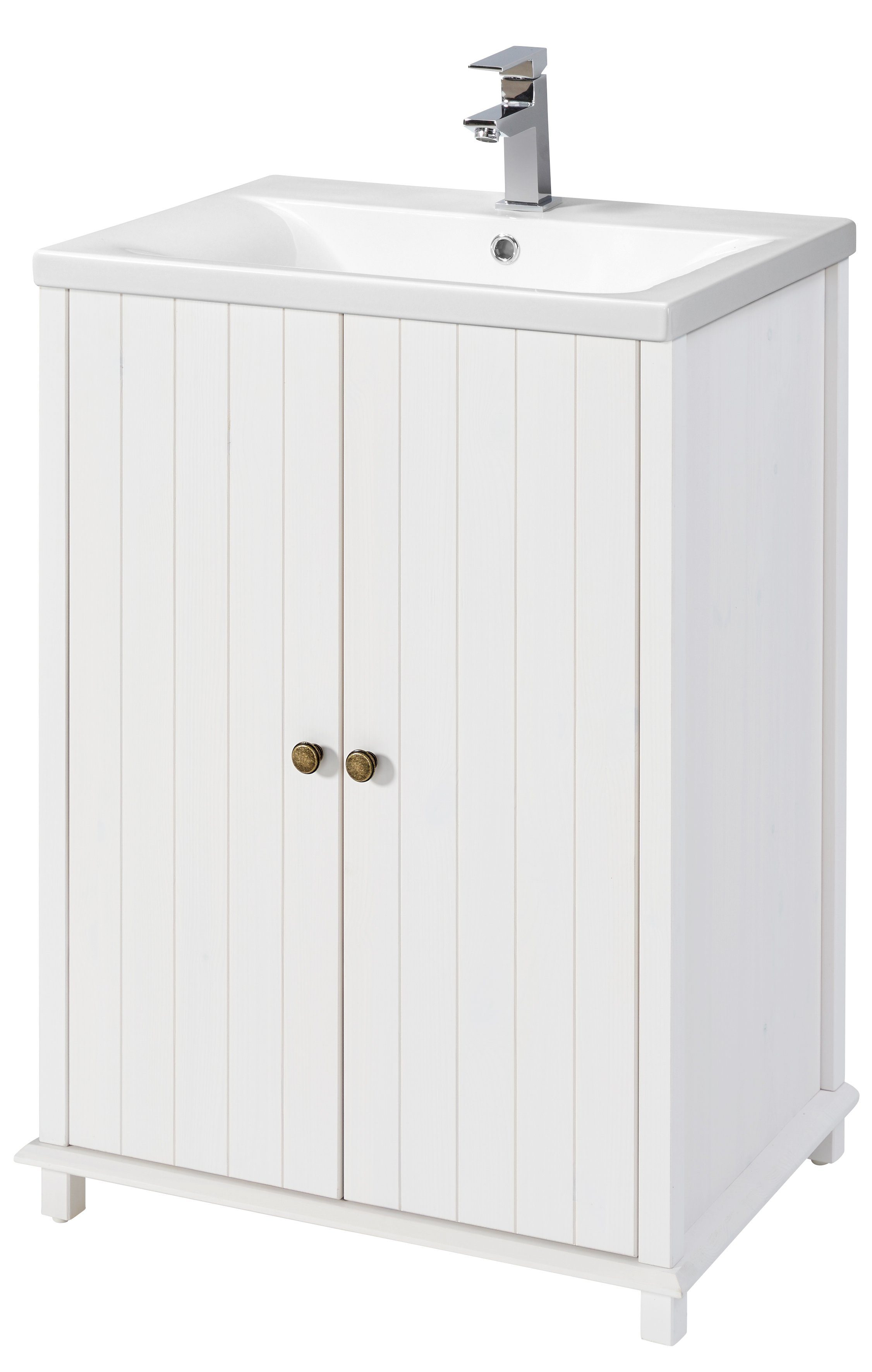 Home affaire Waschtisch Vili, Badmöbel aus massiver Kiefer, Breite 61cm, 2 günstig online kaufen