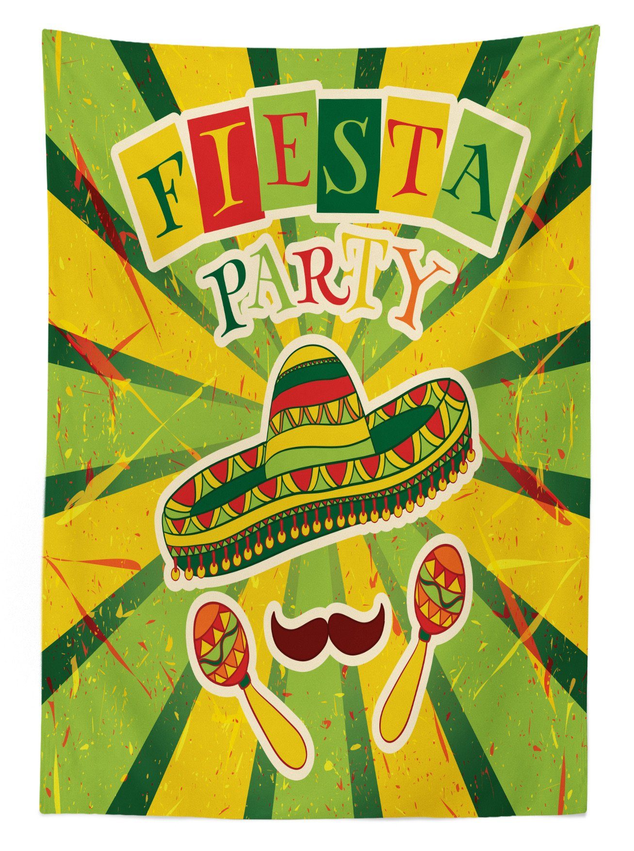 Klare Schnurrbart Für Fiesta Abakuhaus Farben, Waschbar Farbfest und Maracas geeignet den Außen Tischdecke Bereich