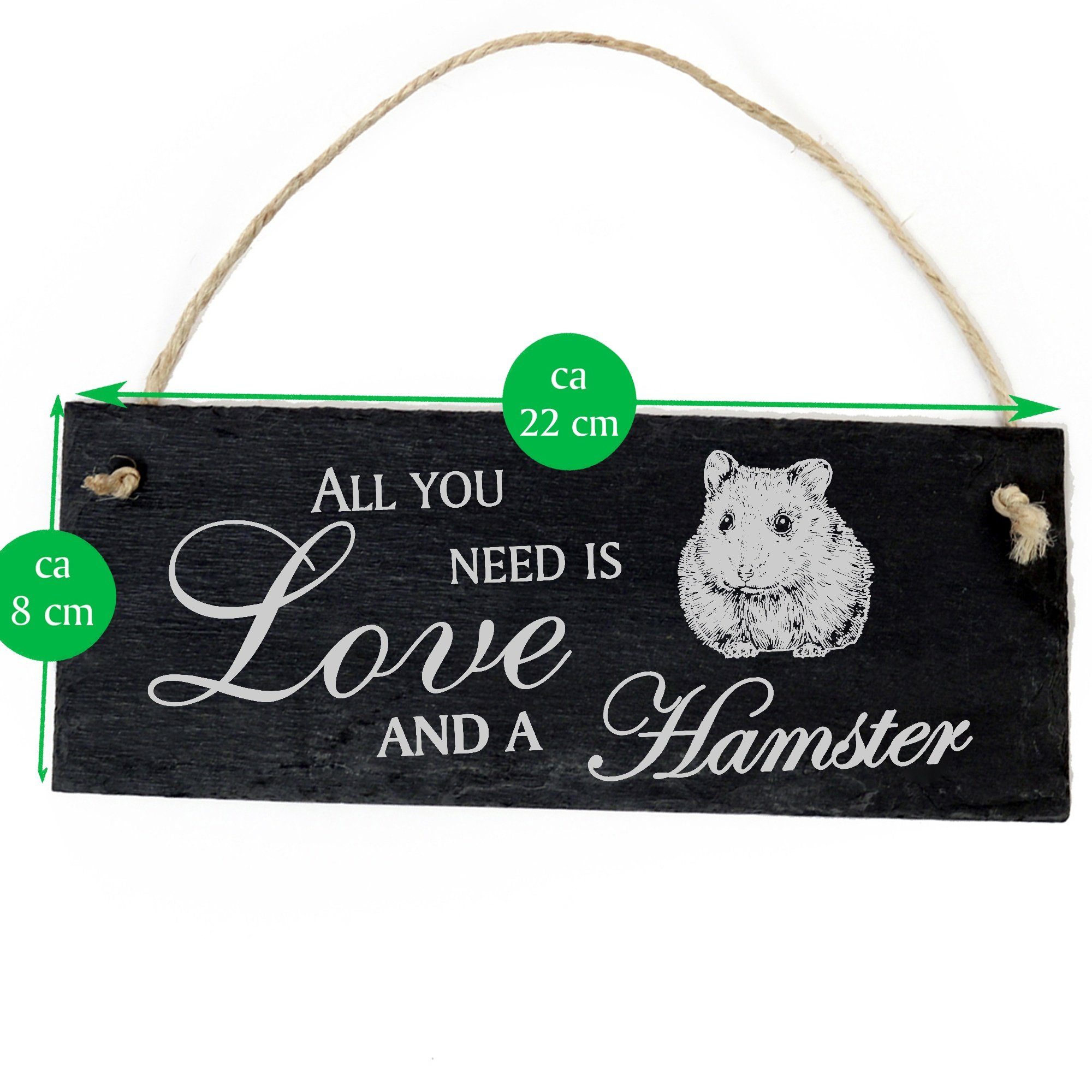 All is need a you 22x8cm and Hamster Hamster Love Dekolando Hängedekoration