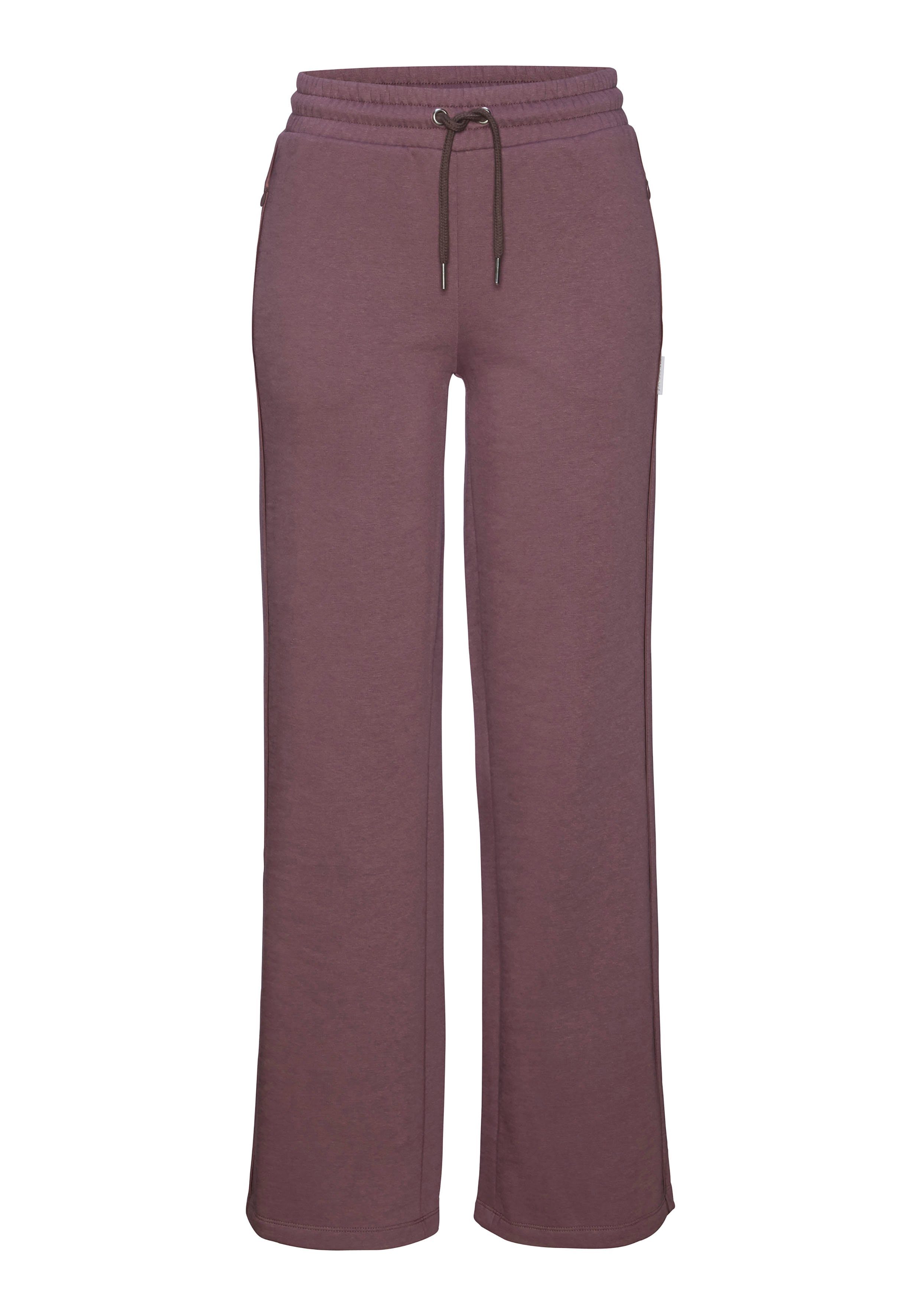 Bein, Loungehose mit Loungeanzug weitem lila Bench.