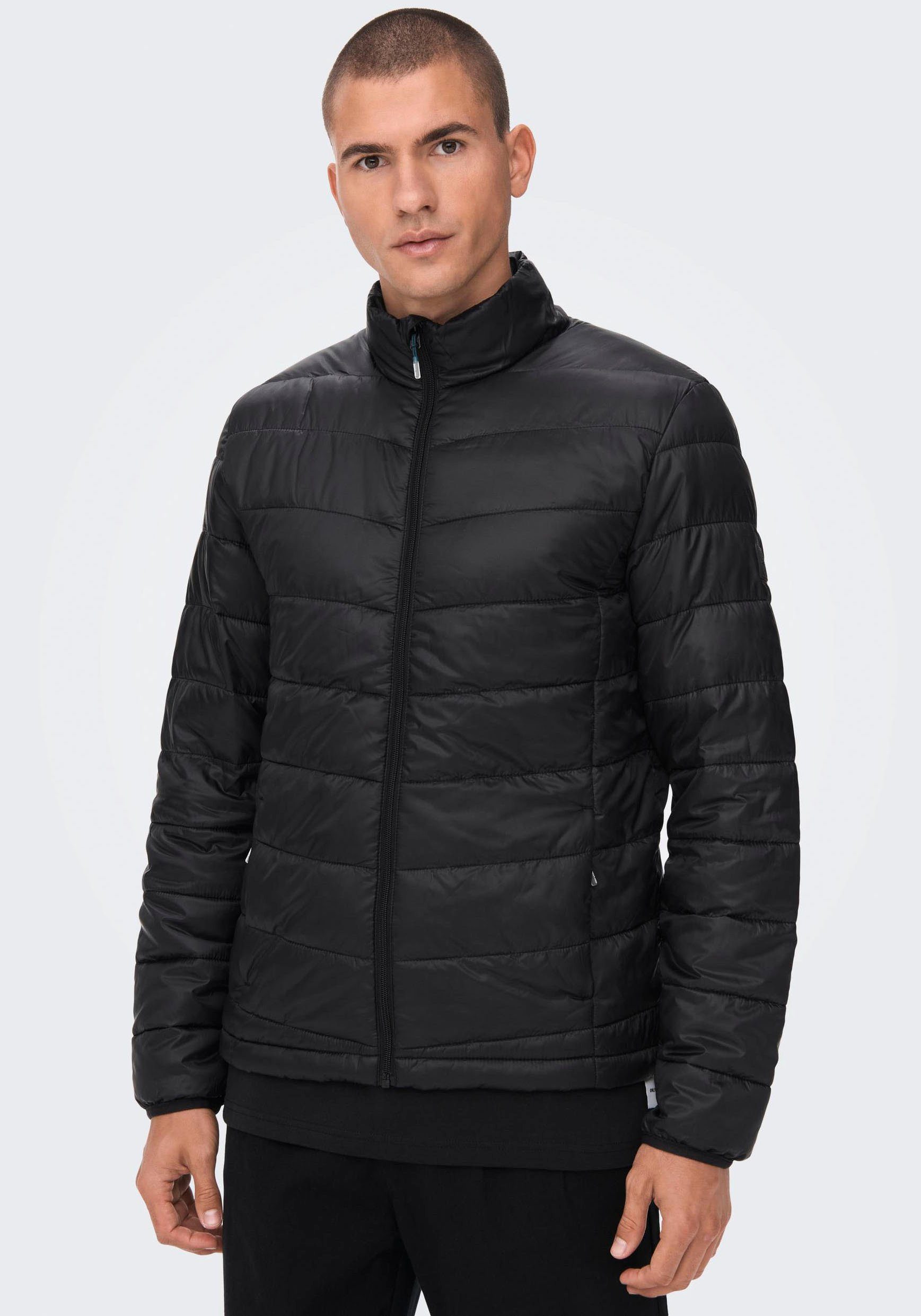 ONSCARVEN ONLY PUFFER & QUILTED Steppjacke OTW Black NOOS SONS