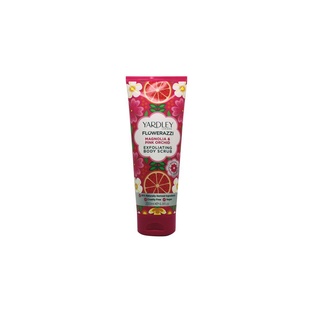 Yardley Körperpeeling Yardley Flowerazzi Magnolia & Pink Orchid Body Scrub 200ml