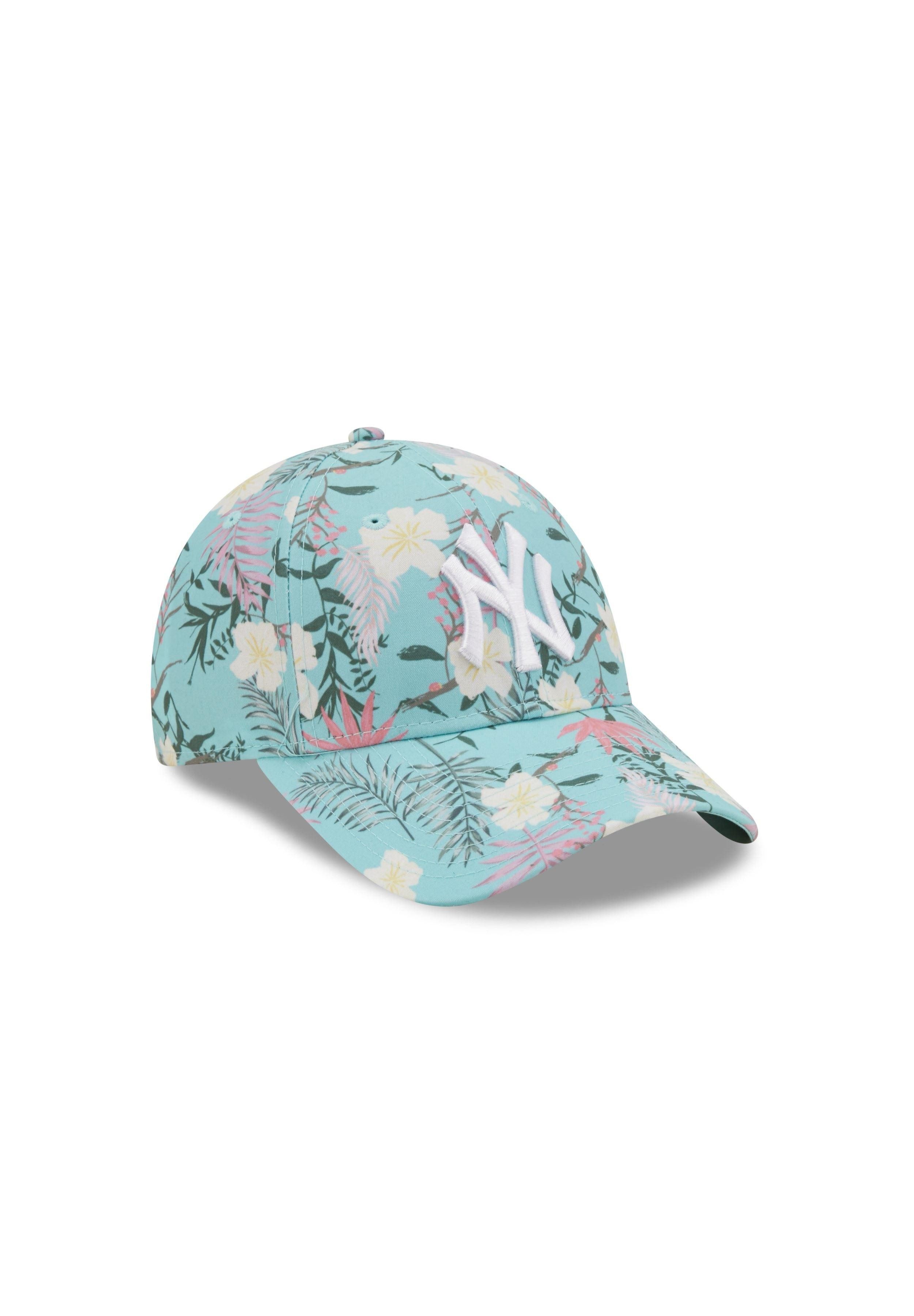 New Era Baseball Cap New York Yankees MLB Floral Turquoise 9Forty Adjustable Women Cap New (1-St)
