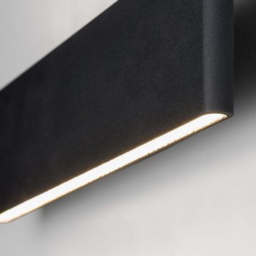 Licht-Trend Wandleuchte Slim LED-Wandleuchte Up&Down 540lm eloxiert Schwarz, Warmweiß