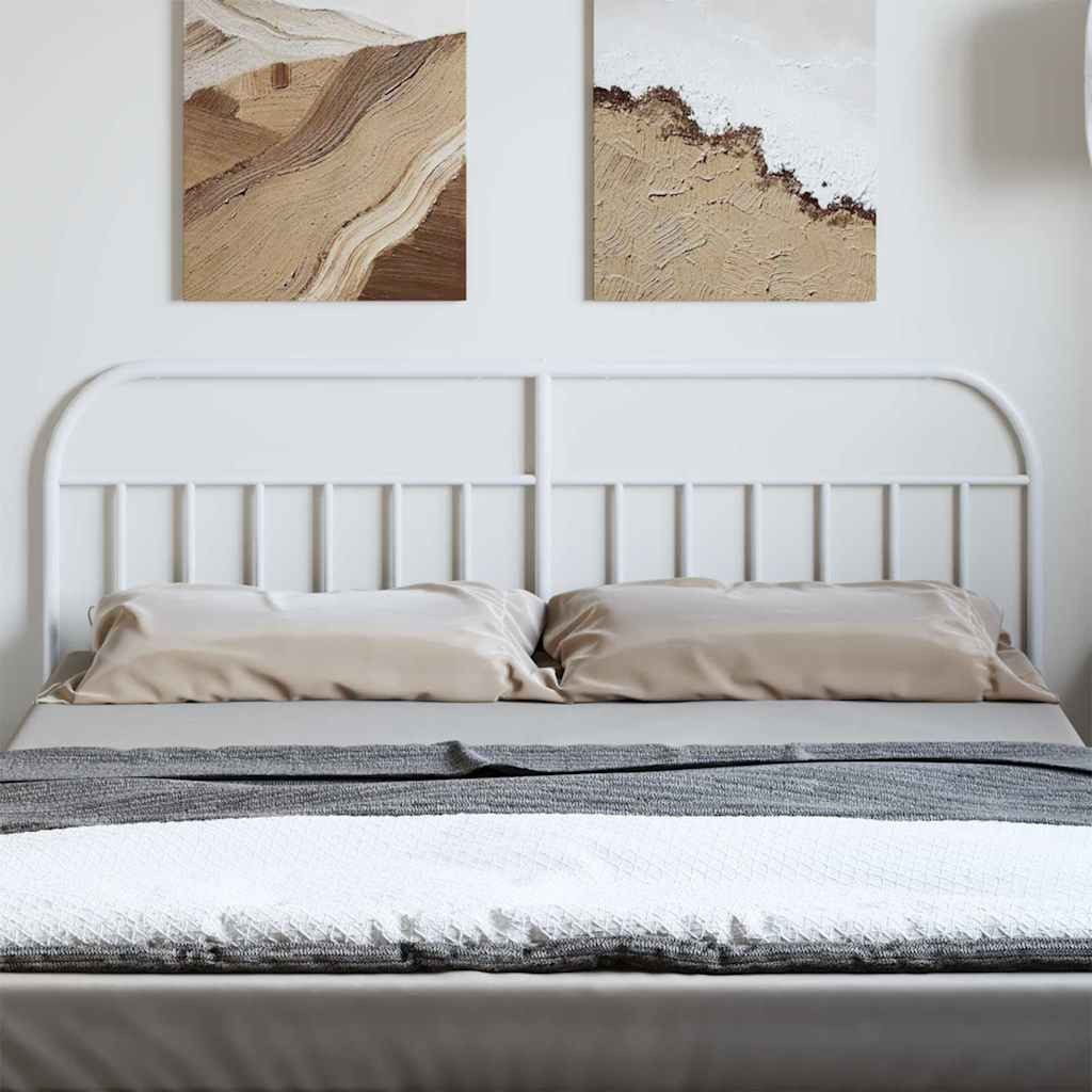 vidaXL Bett Ersatz-Kopfteil Metall Weiß 193 cm (1-tlg)