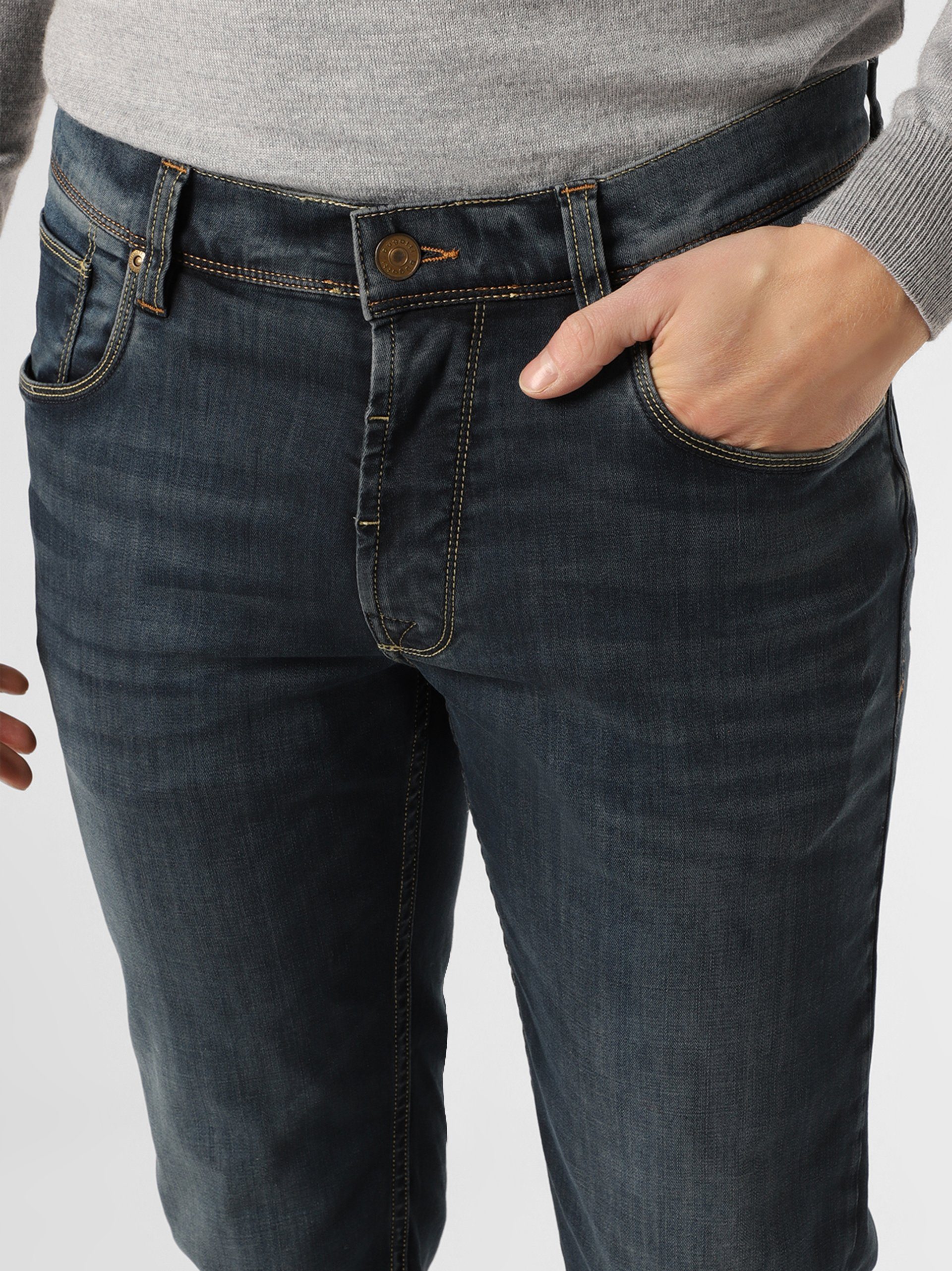 dark bugatti Slim-fit-Jeans stone
