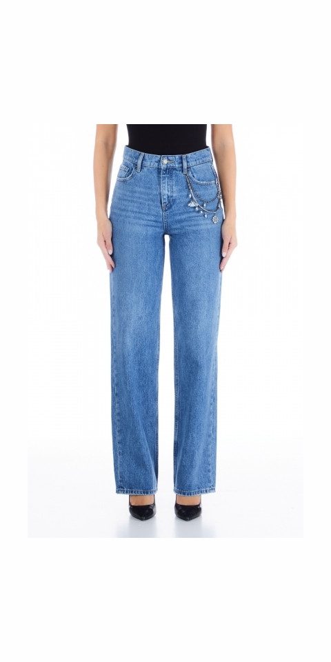 Liu Jo Weite Jeans - Straight Fit Jeans - Wide Leg - hochwertige Denim