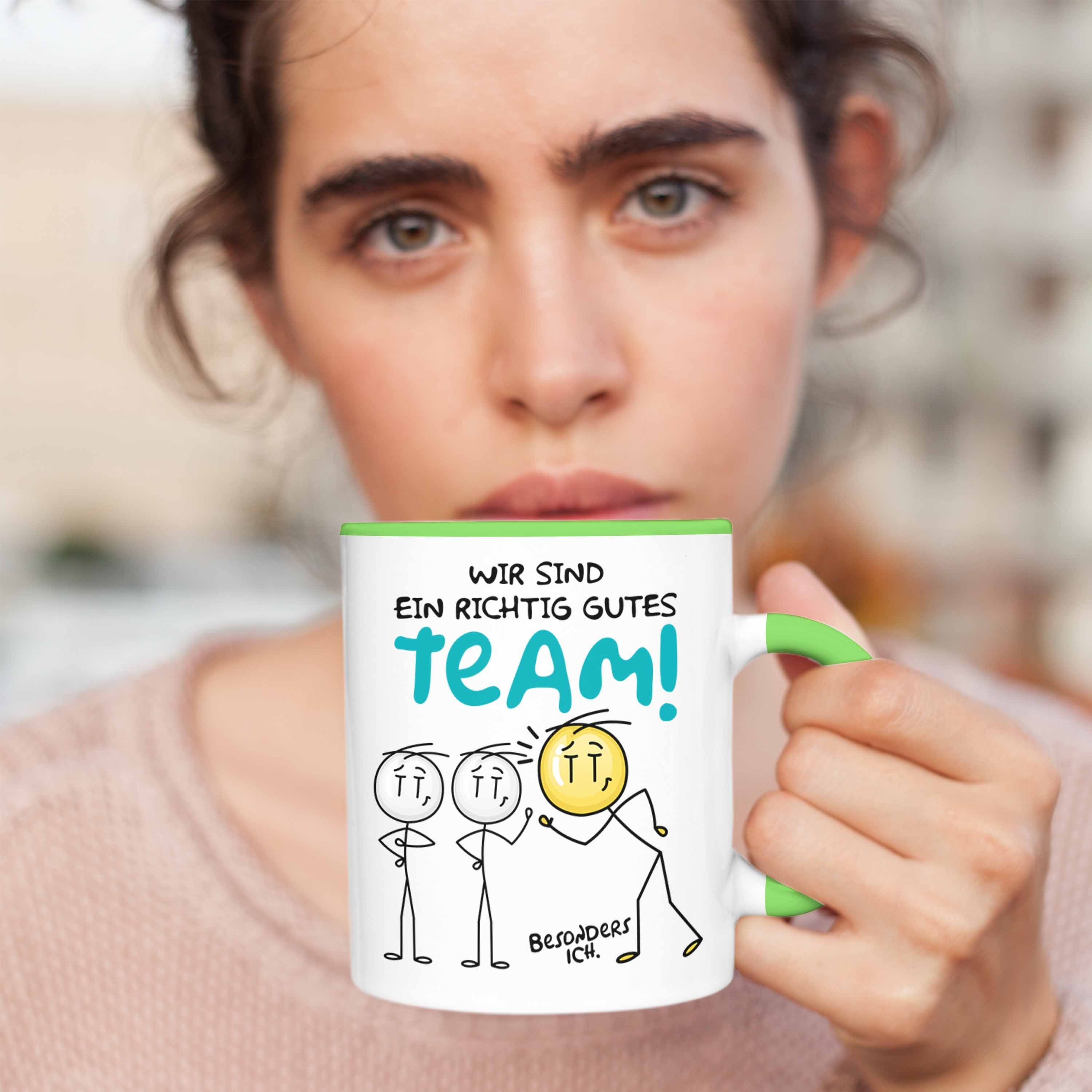 Geschenk Tasse Bestes Grün Trendation Kaffeetasse Tasse Geschenkidee Dan Team Dankeschön für