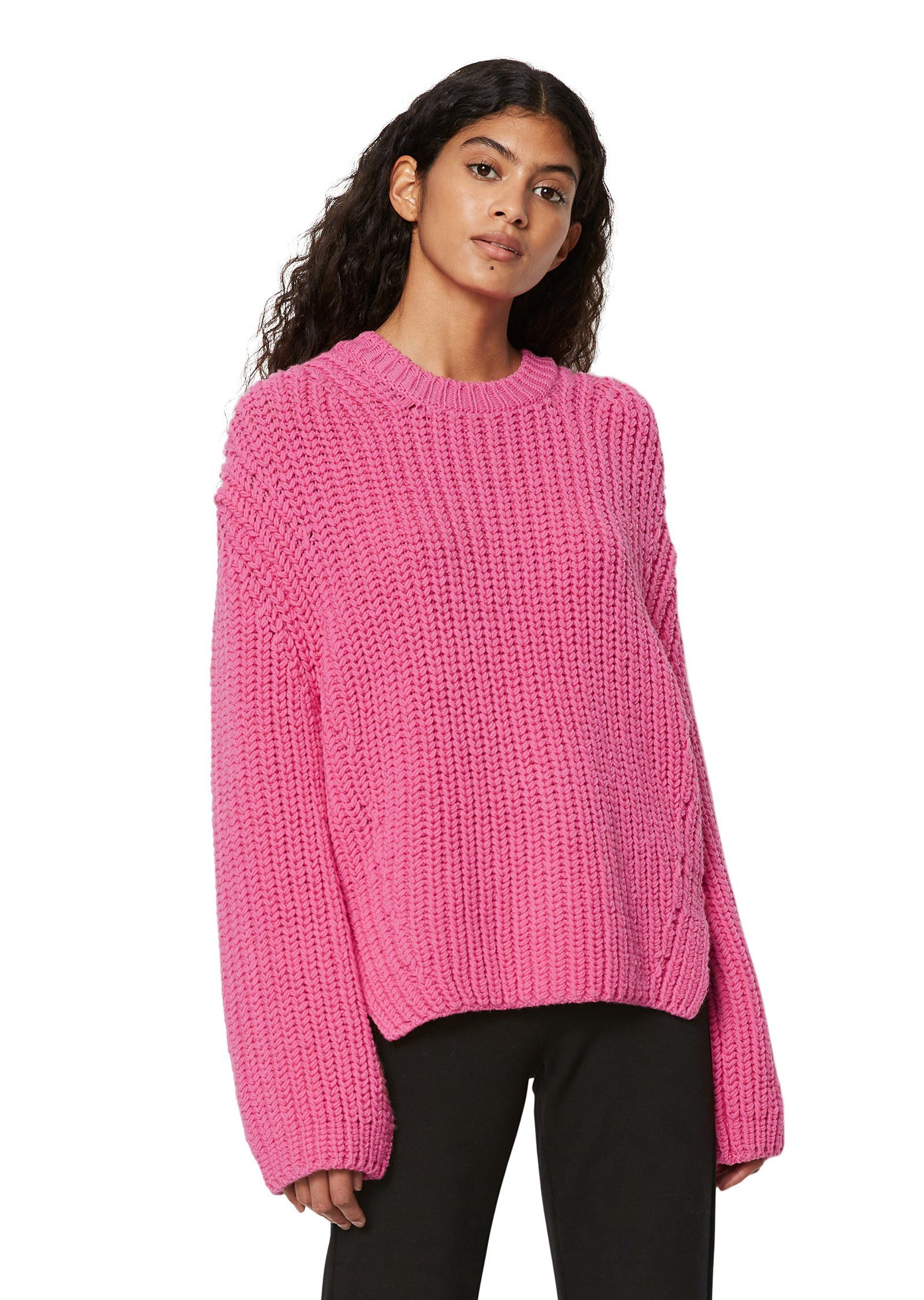 Marc O'Polo Strickpullover softer Schurwolle rosa aus