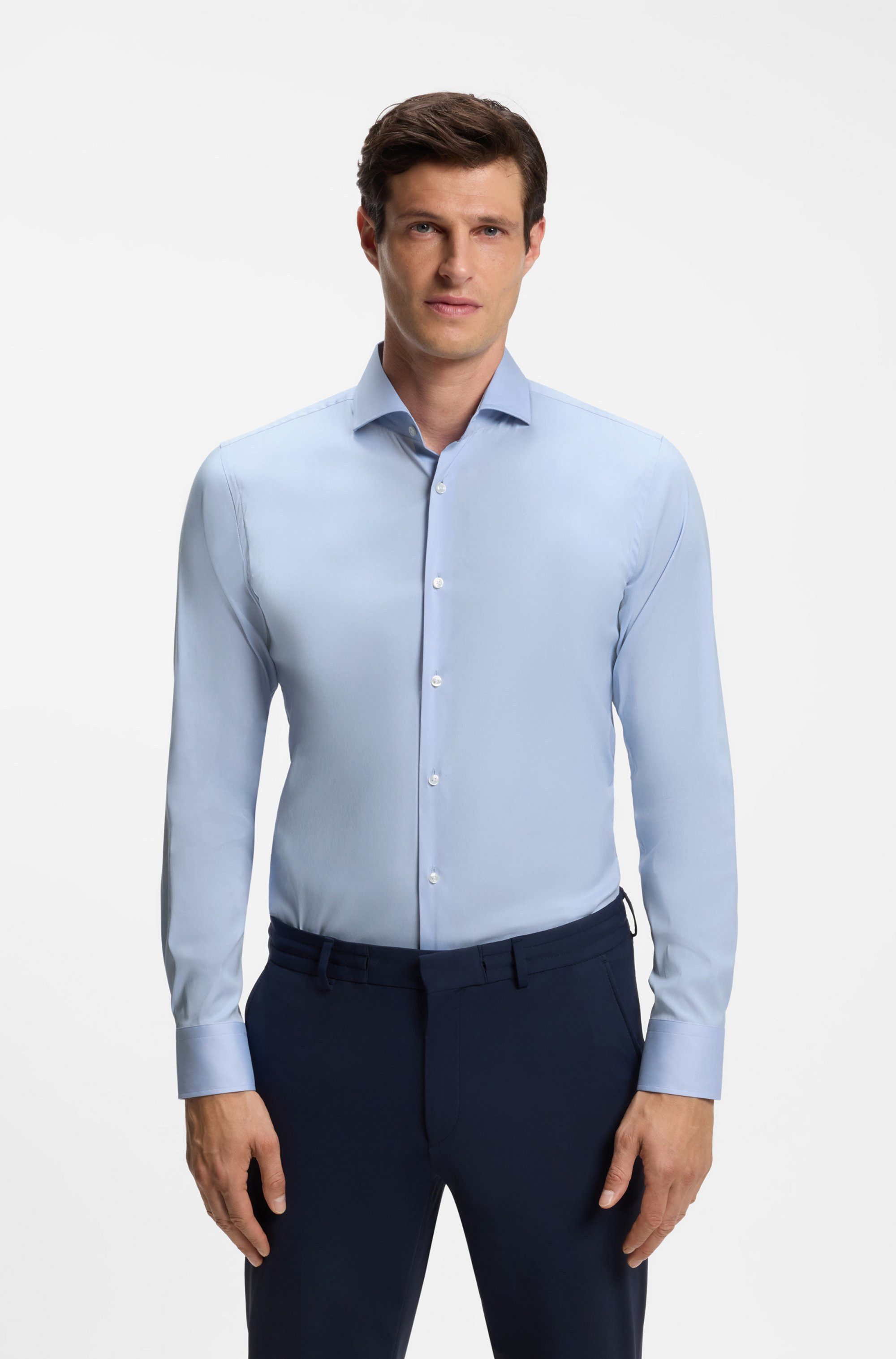 BOSS Businesshemd Slim-Fit, Stretch-Baumwollmix, bügelleicht