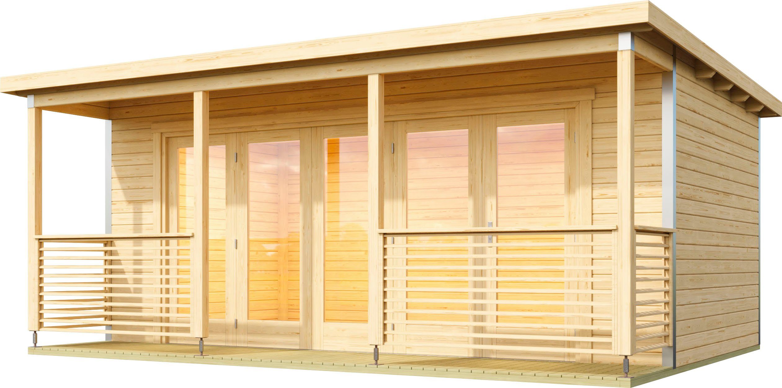 LASITA MAJA Gartenhaus LIVERPOOL, BxT: 580x430 cm, (Set, inkl. Fussbodenbretter zum verlegen)