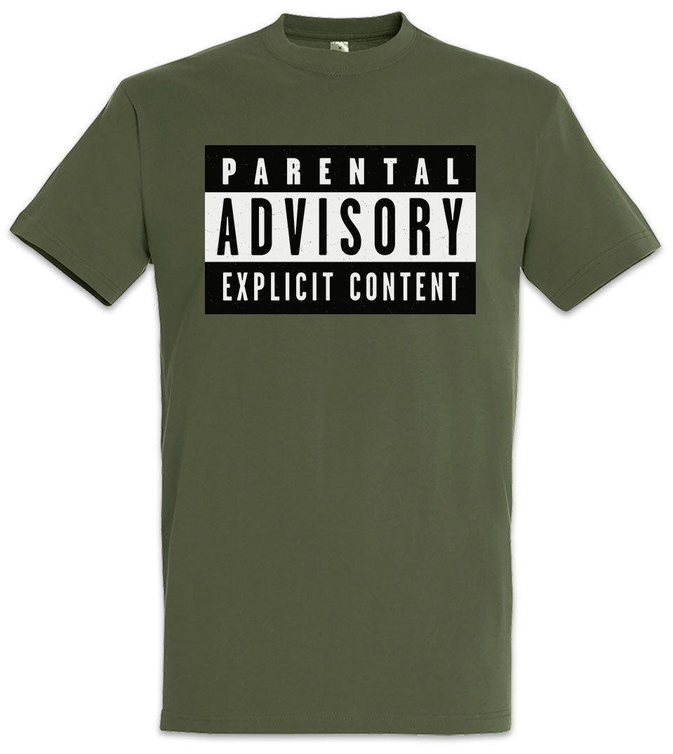 Urban Backwoods Print-Shirt Parental Advisory Explicit Content Herren T-Shi günstig online kaufen