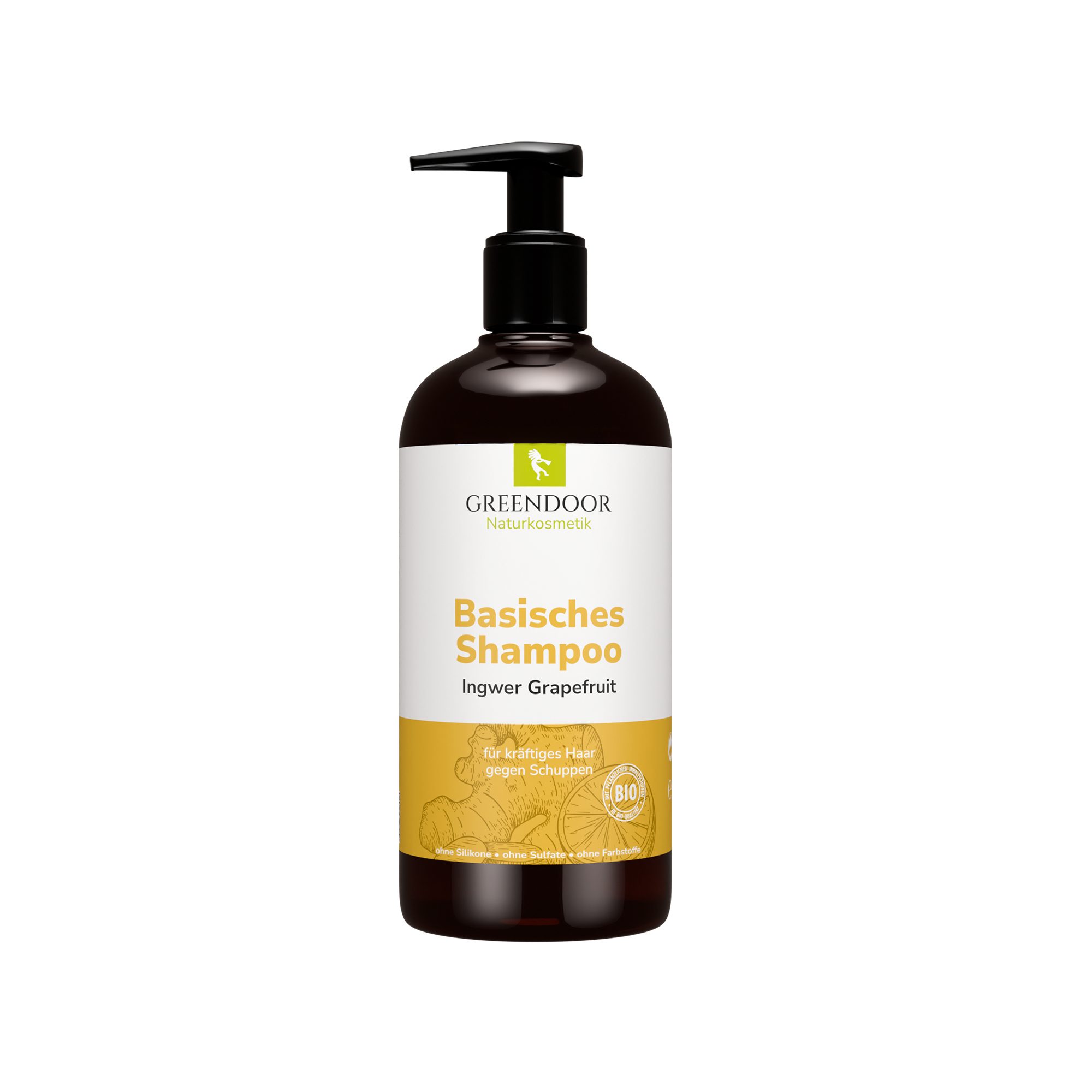 GREENDOOR Duschgel Basisches Shampoo Ingwer Grapefruit