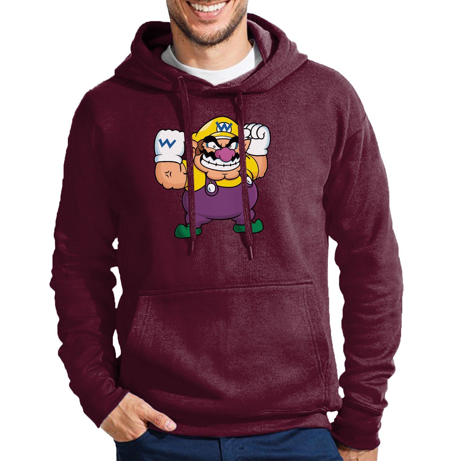 Hoodie Herren Wario Mario Gumba Luigi Yoshi Gaming Super Retro