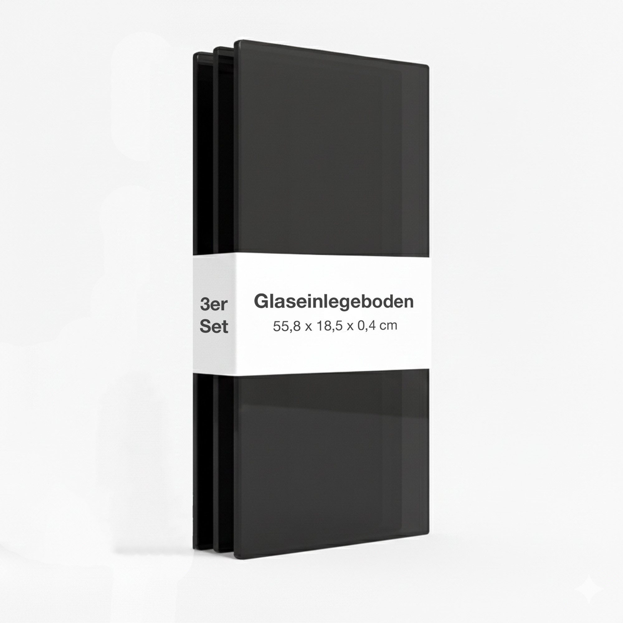K-Möbel Hängevitrine Glasboden Hängevitrine 3er Set (3-St., inkl Bodenträger) Erweiterungsset