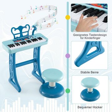 KOMFOTTEU Entertainer-Keyboard, Kinderklavier mit 37 Tasten & Hocker