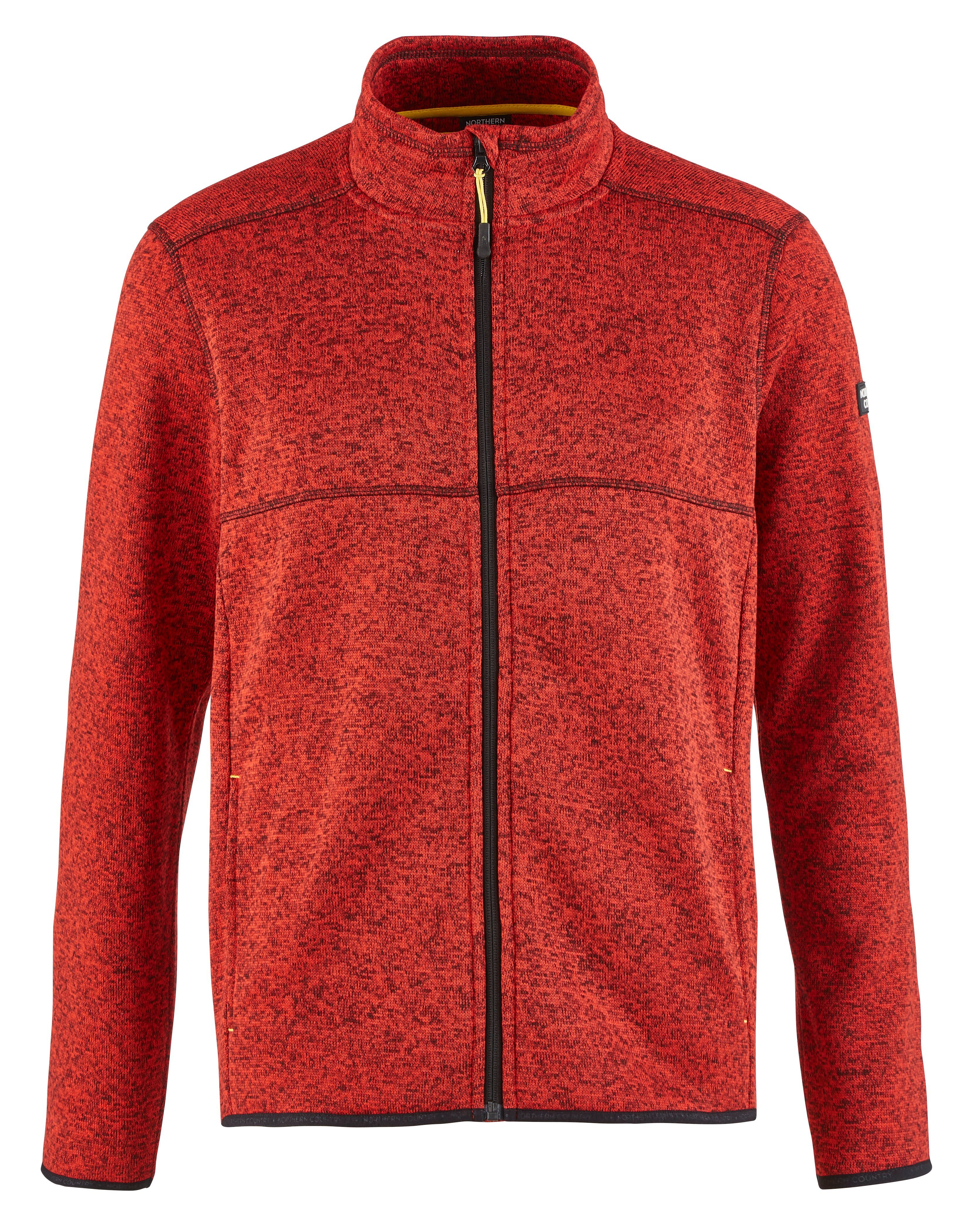 Northern Country Sweatjacke perfekt zum Arbeiten, mit Kinnschutz, 2 Vordertaschen Fired Red Melange | Jacken