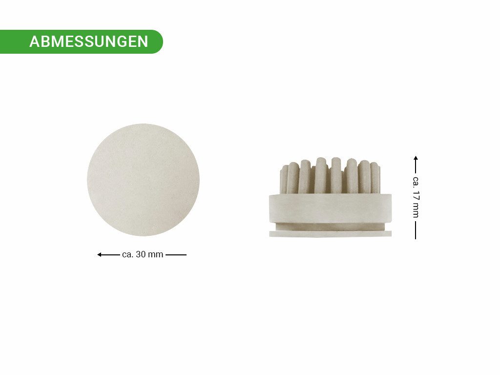 HPFloor Gummimatte Bürsteneinsätze Weiß für Ringgummimatte-Schwerlast 23 mm